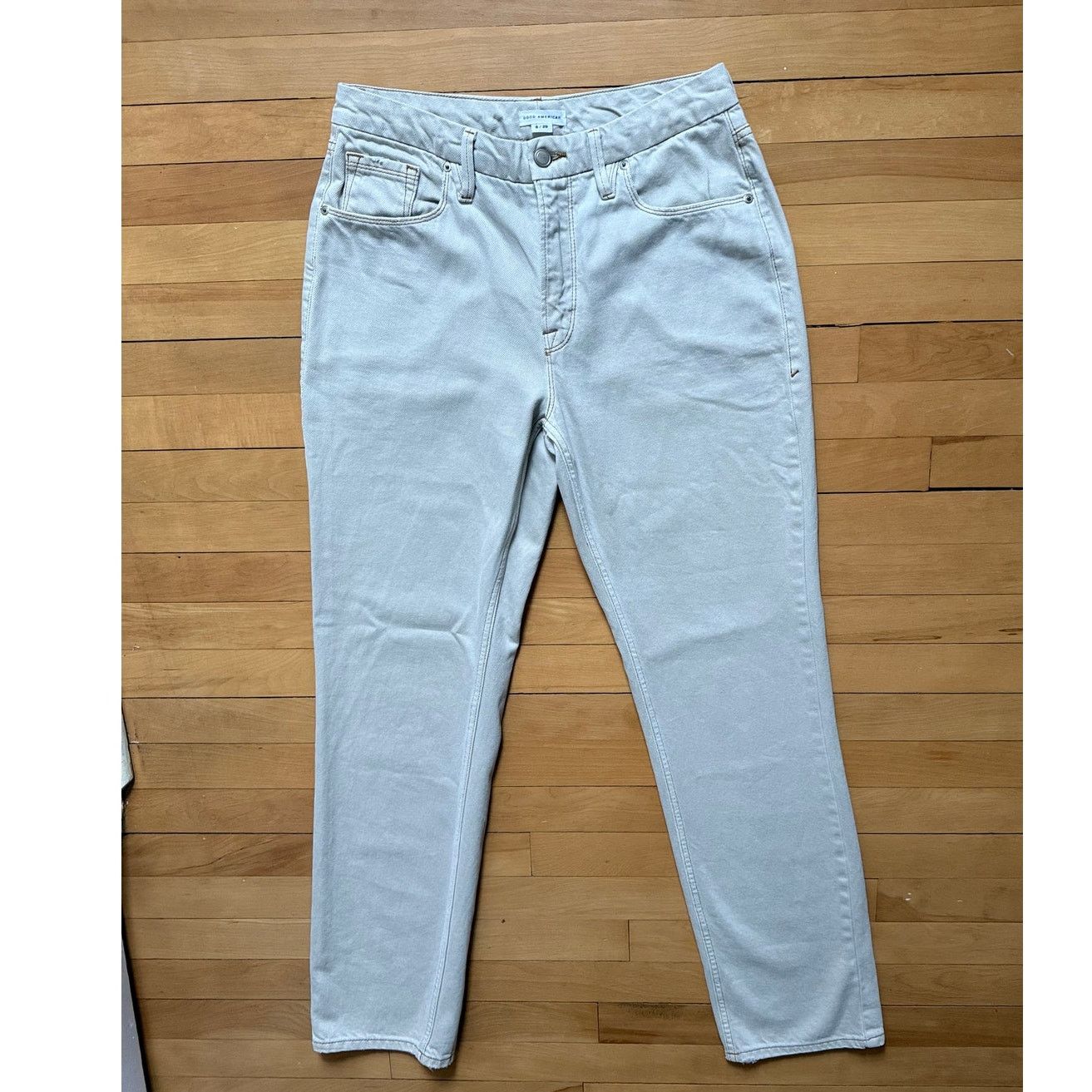 Good American Good American Good 90’s Icon Straight Leg Jeans 8 - White Size 30" / US 8 / IT 44 - 1 Thumbnail
