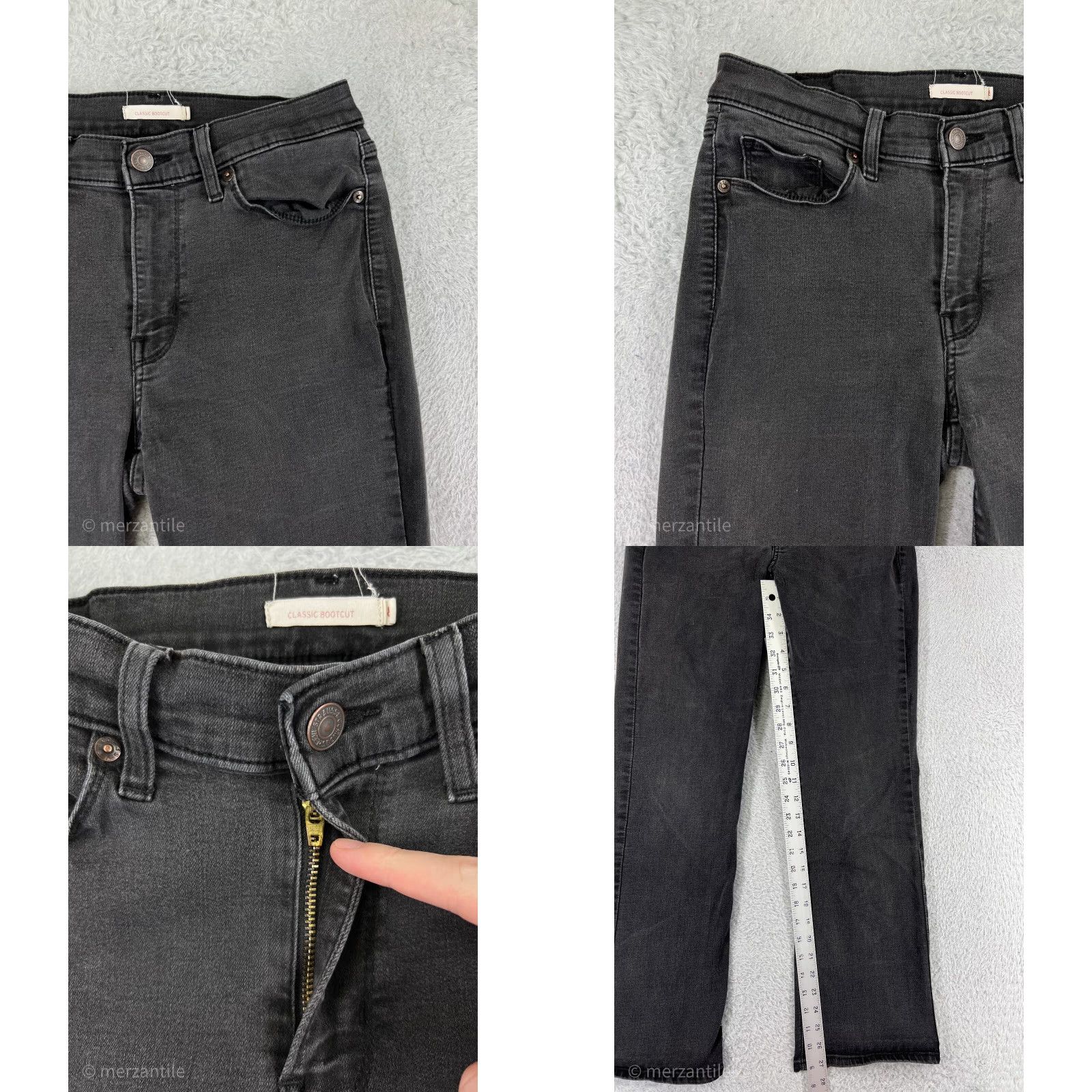 Levi's Levi's Pants Womens 8 Black Denim Classic Bootcut 5-Pocket Embroidered Pocket Denim Jeans Size 30" / US 8 / IT 44 - 8 Thumbnail