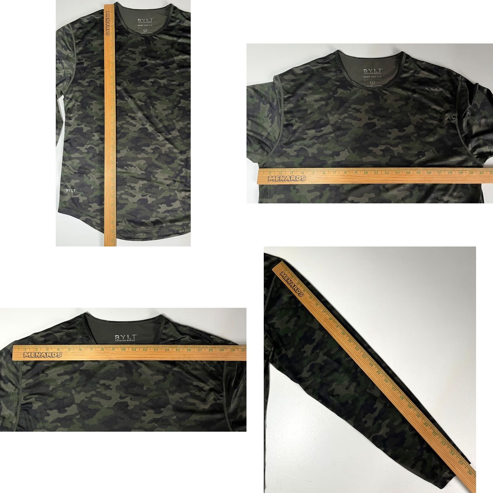 Vintage VINTAGE BYLT Drop Cut Long Sleeve Performance Tee Camouflage Green Sz L Mens Shirt Size US M / EU 48-50 / 2 - 8 Thumbnail