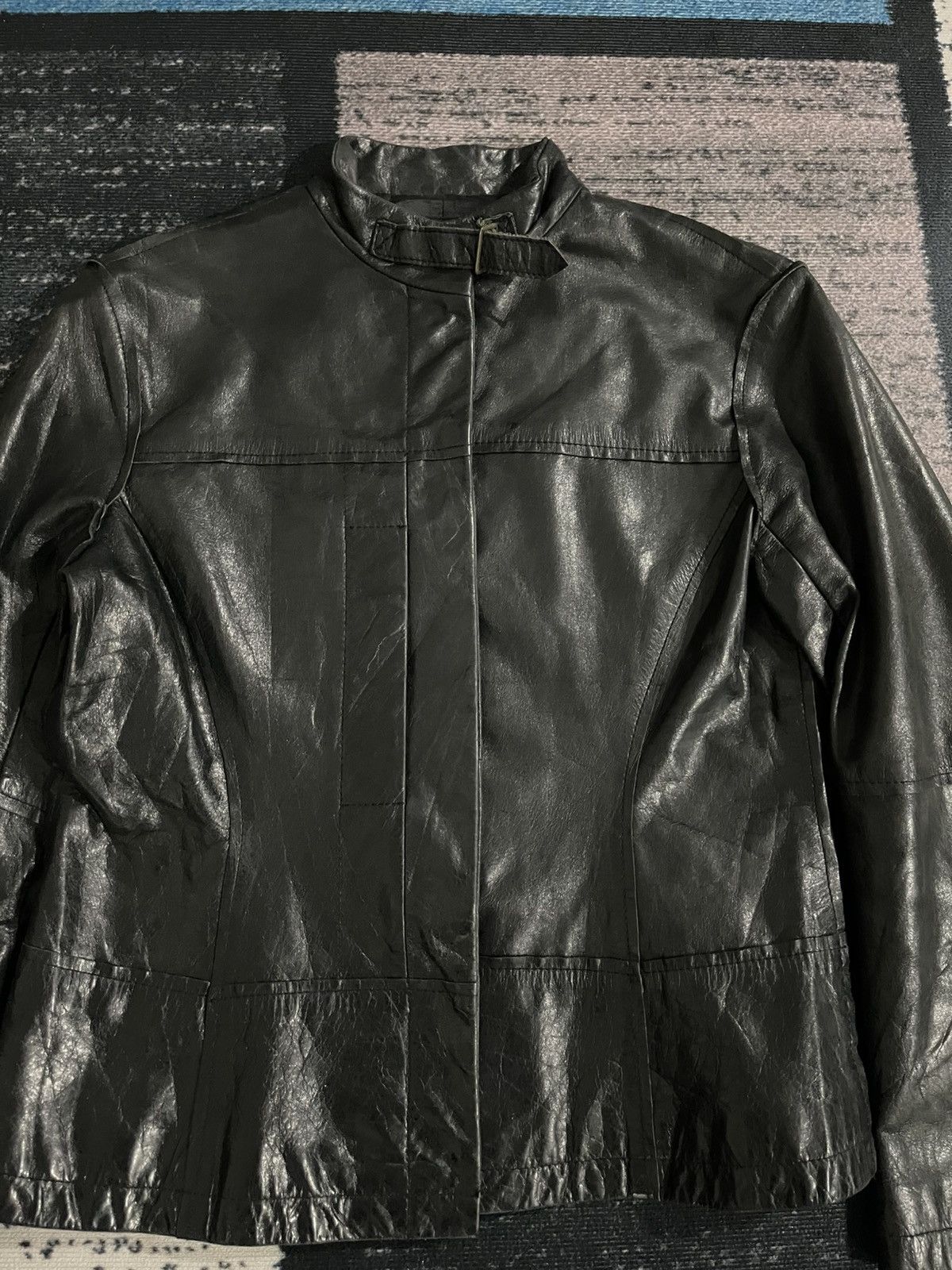 Yohji Yamamoto Vintage WXYZ Workshop Leather Jacket Size XS / US 0-2 / IT 36-38 - 5 Thumbnail