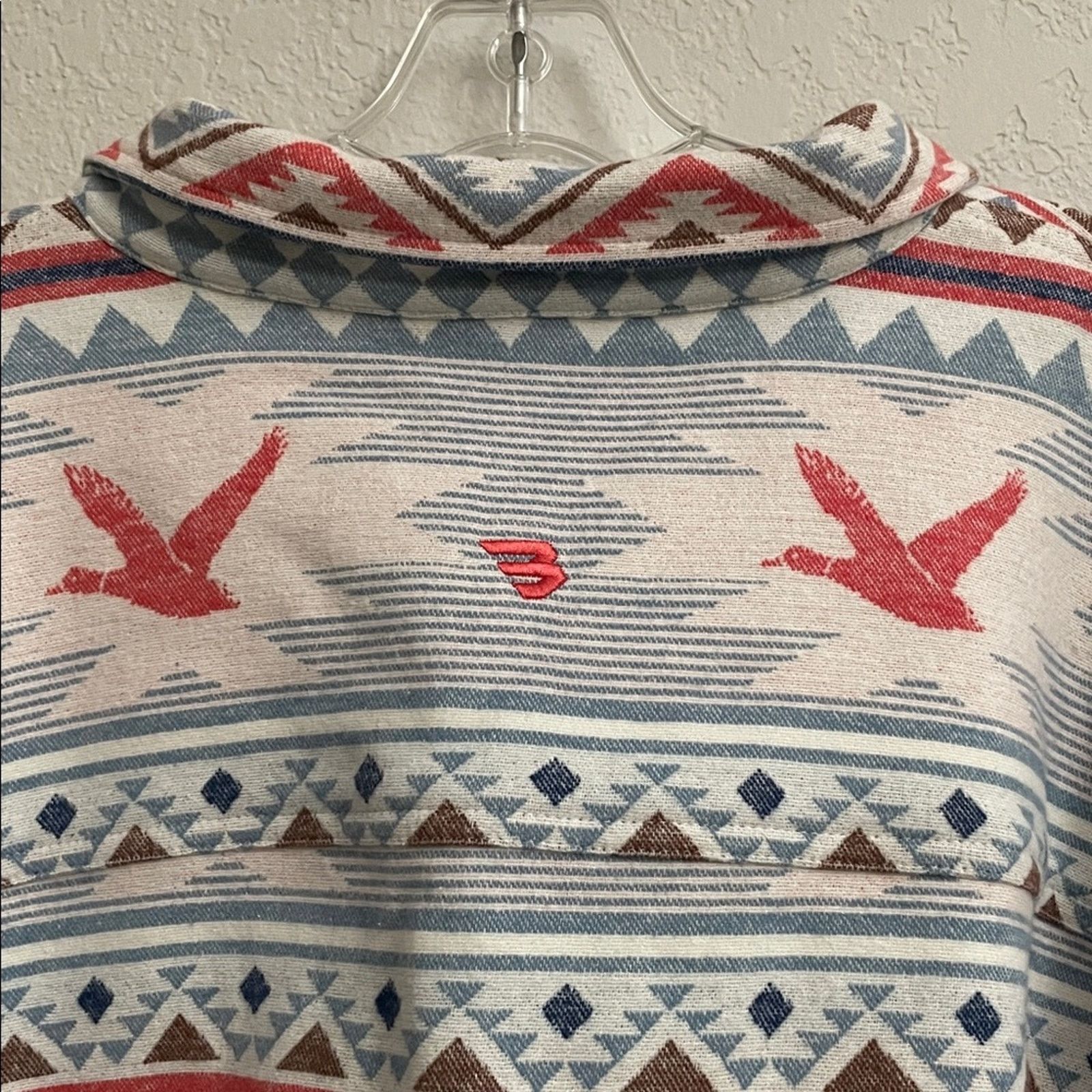 Other Burlebo Heavyweight Flannel Shirt Flying Duck Aztec Men 2XL Size US XXL / EU 58 / 5 - 8 Thumbnail