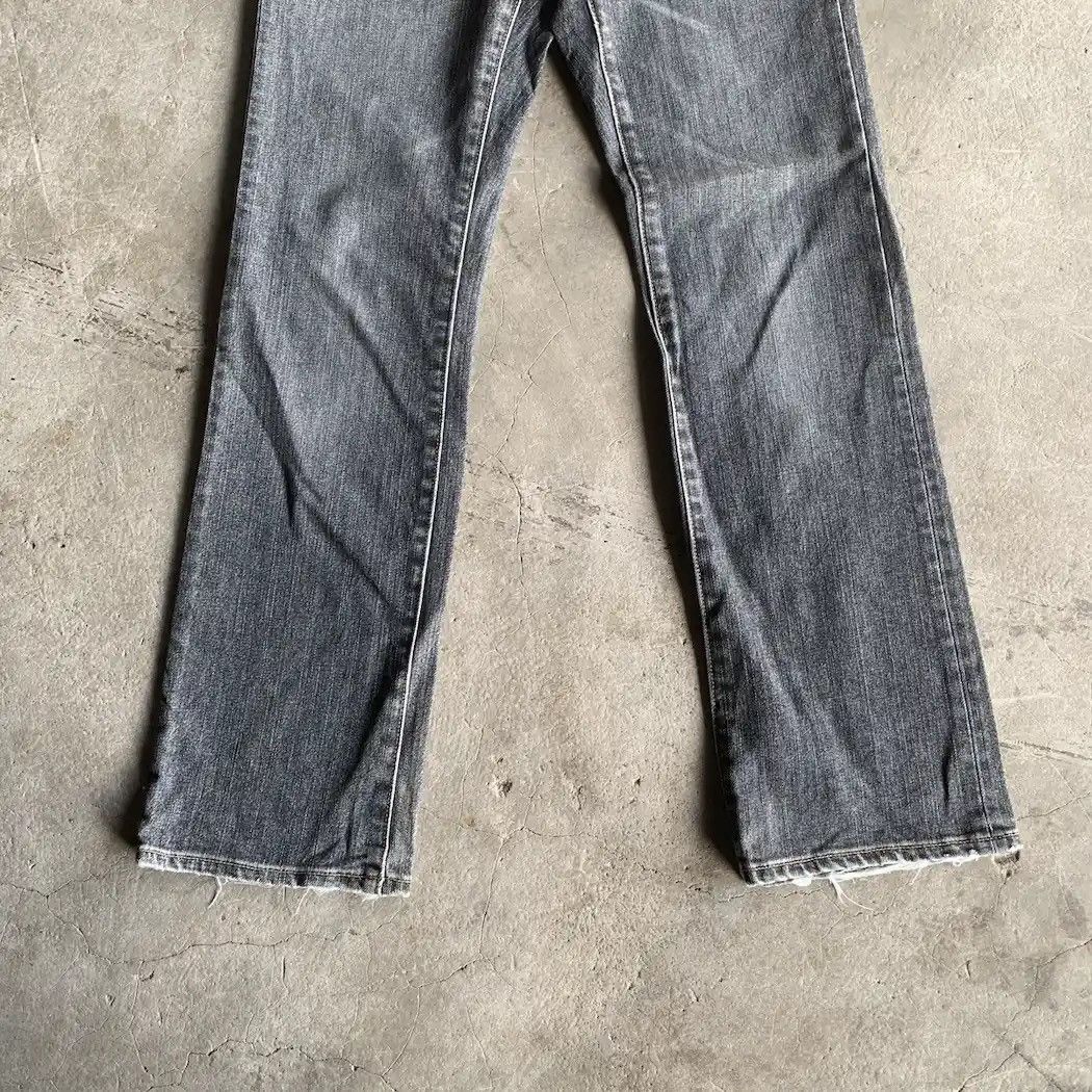 Japanese Brand Flare Japanese Vintage Bootcut Black Wash Jeans Waist 27 Size US 27 - 5 Thumbnail