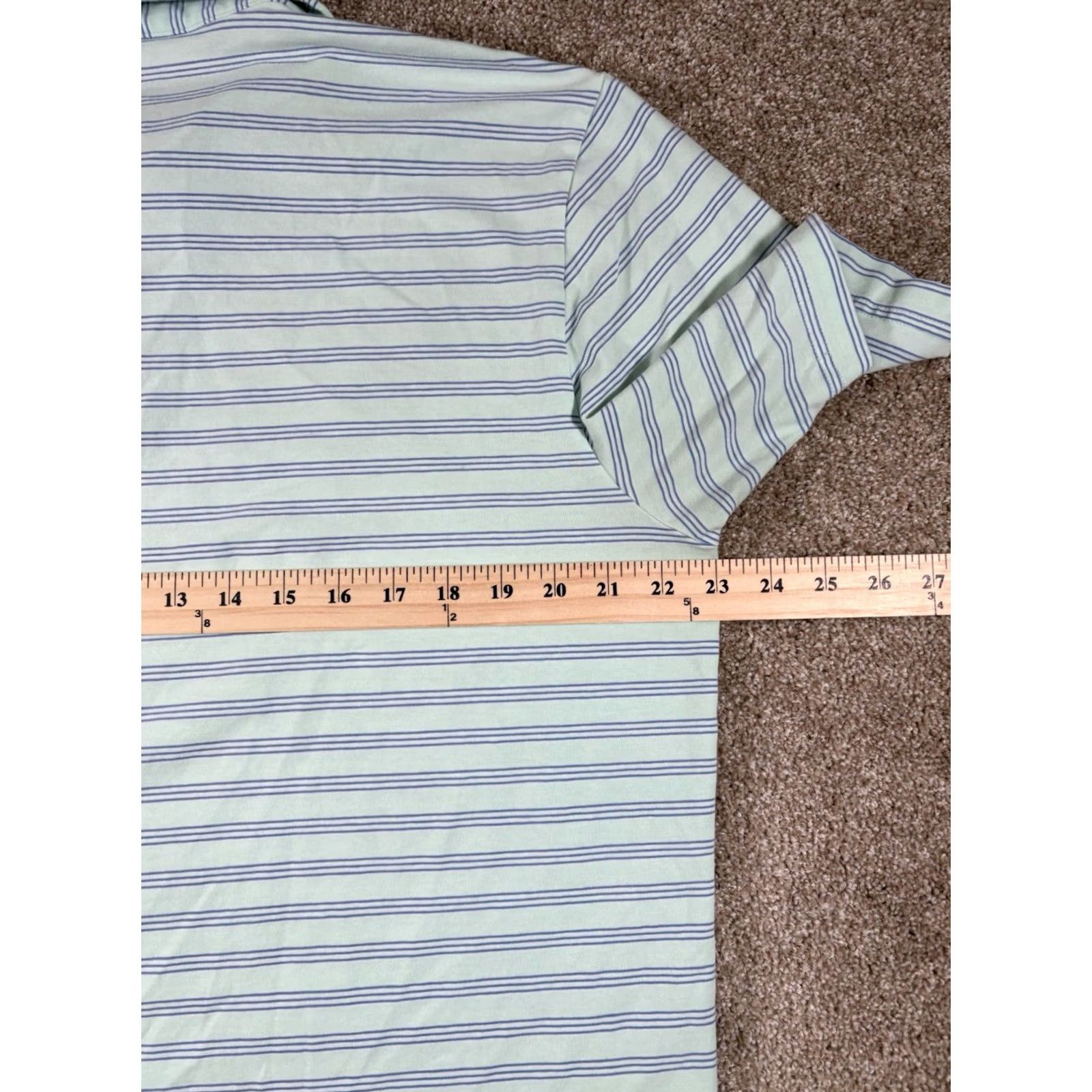 Peter Millar Peter Millar Polo Shirt Striped Blue White Golf Performance Stretch • Mens Large Size US L / EU 52-54 / 3 - 8 Thumbnail