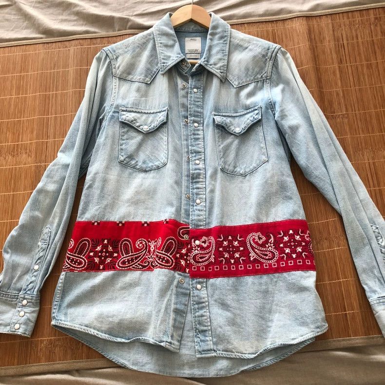 Visvim VisvimVisVim 17AW Floral Denim Shirt-2504 Size US M / EU 48-50 / 2 - 1 Thumbnail