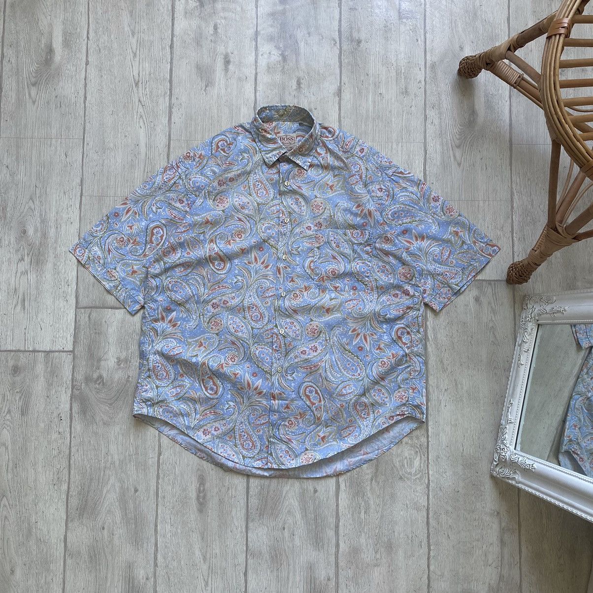 Hugo Boss Vintage 80s Hugo Boss Hawaii Shirt Y2K Aloha Wear Size US L / EU 52-54 / 3 - 1 Thumbnail