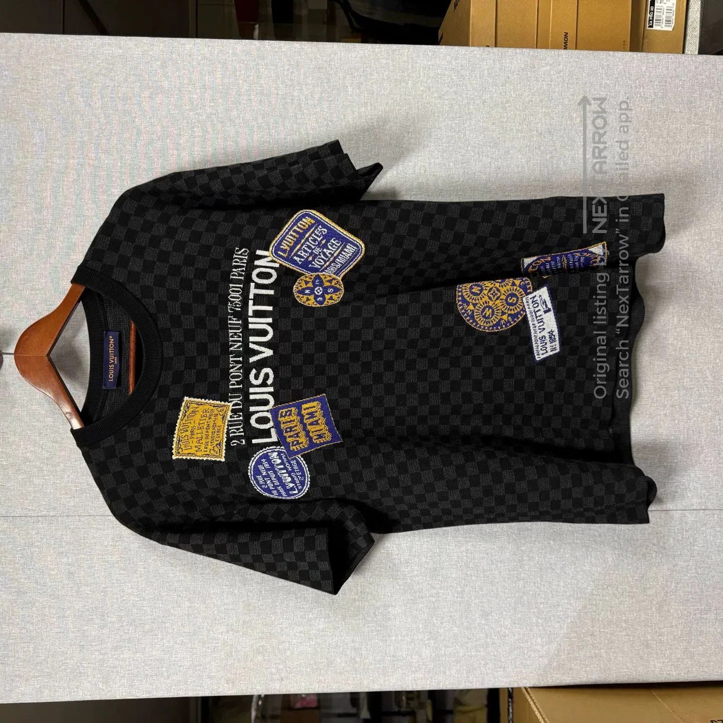 Louis Vuitton Louis Vuitton's latest black NBA knit logo cardigan