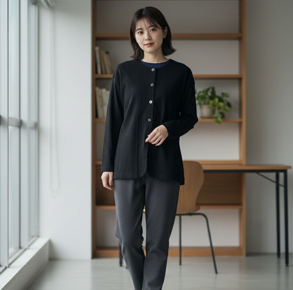Y's by Yohji Yamamoto 90s/00s Black Cardigan Knit Jacket