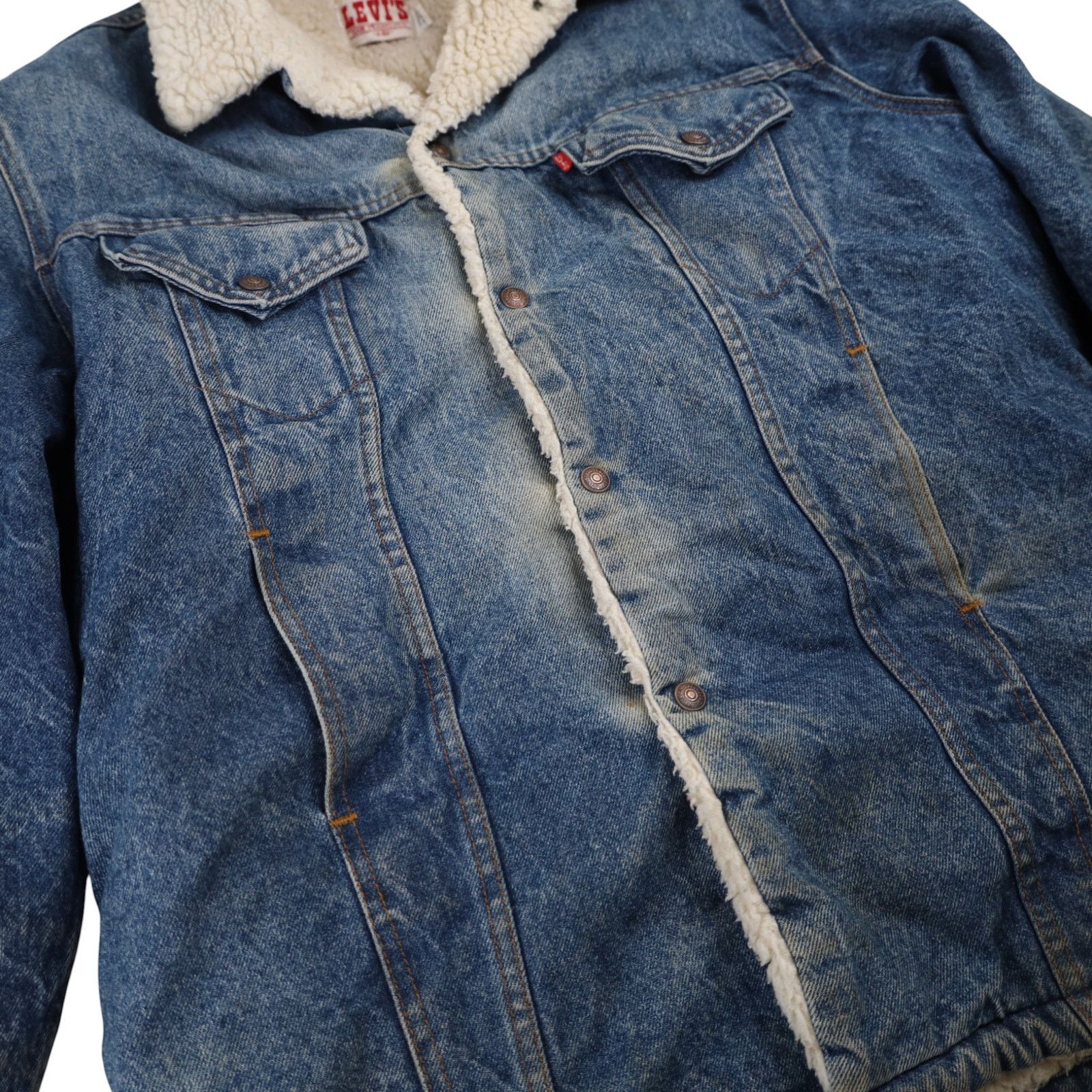 Levi's × Vintage Vintage Levis Denim Sherpa Jacket Size US L / EU 52-54 / 3 - 6 Thumbnail