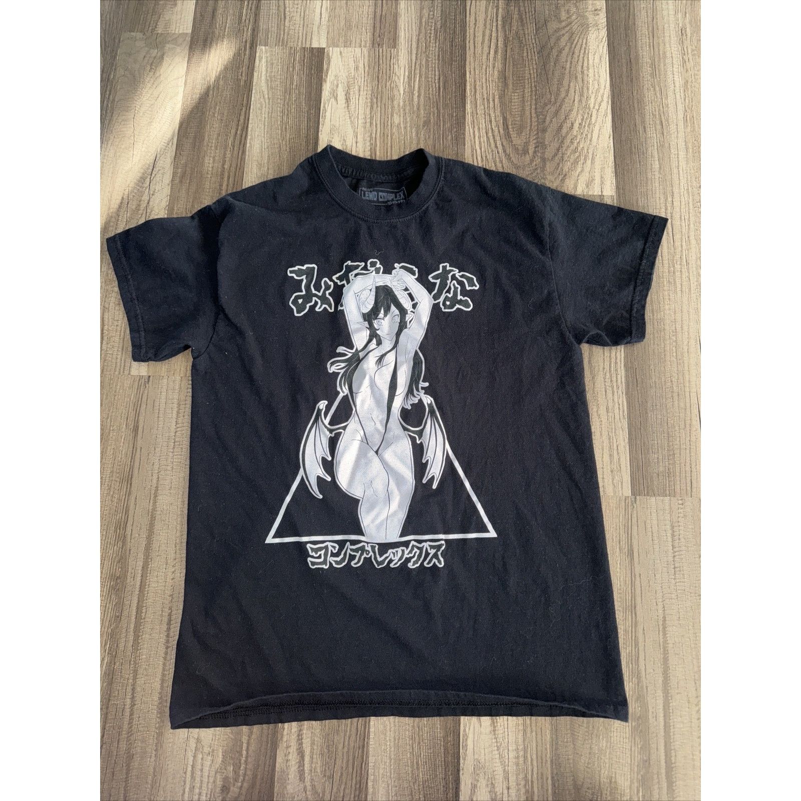 Japanese Brand Lewd Complex Anime T-Shirt Black Medium 18.5x25.5 Size US M / EU 48-50 / 2 - 1 Thumbnail