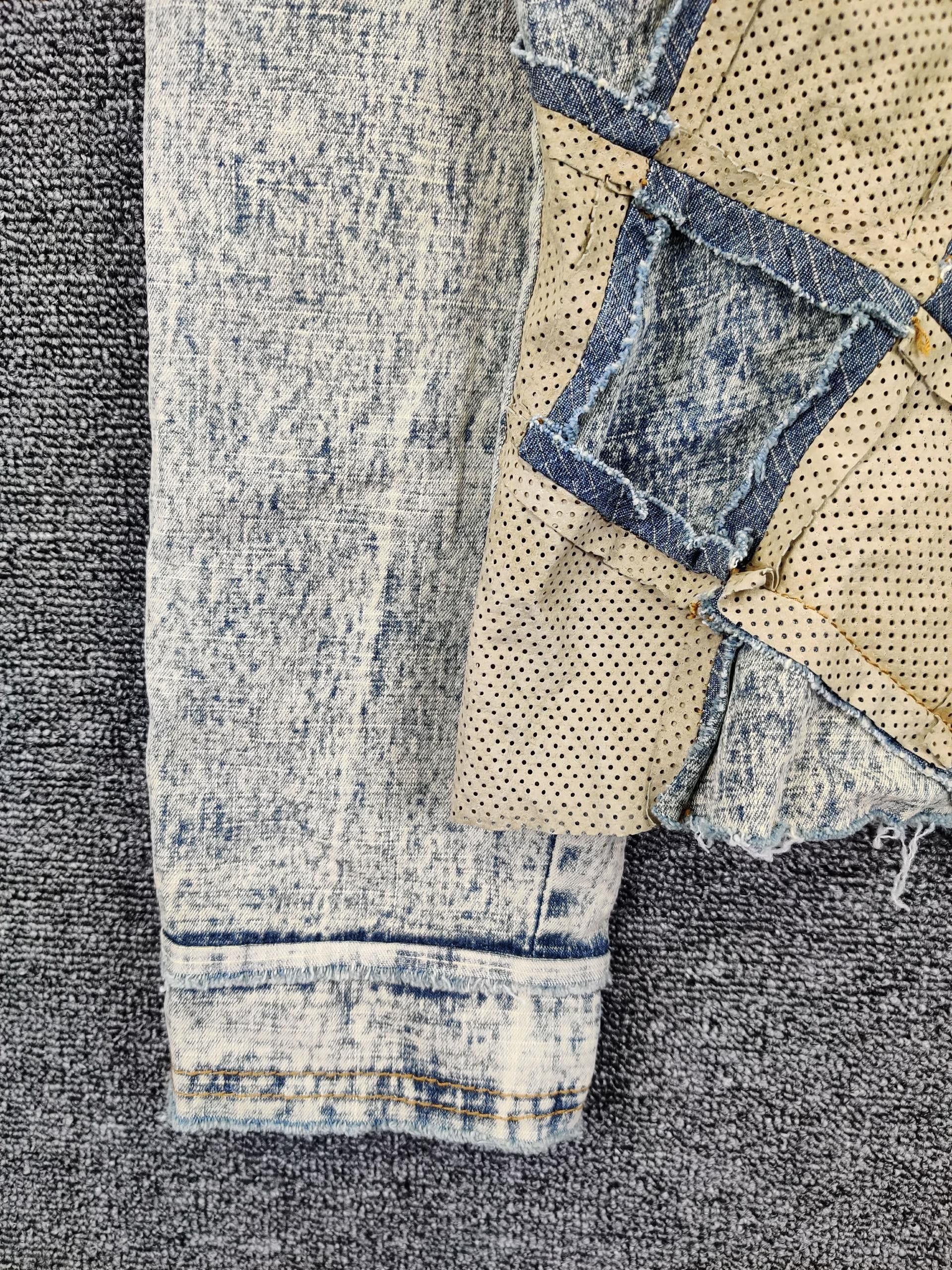 Vintage Vintage Acid Wash Checkerboard Patchwork Denim Jacket Size US S / EU 44-46 / 1 - 3 Thumbnail