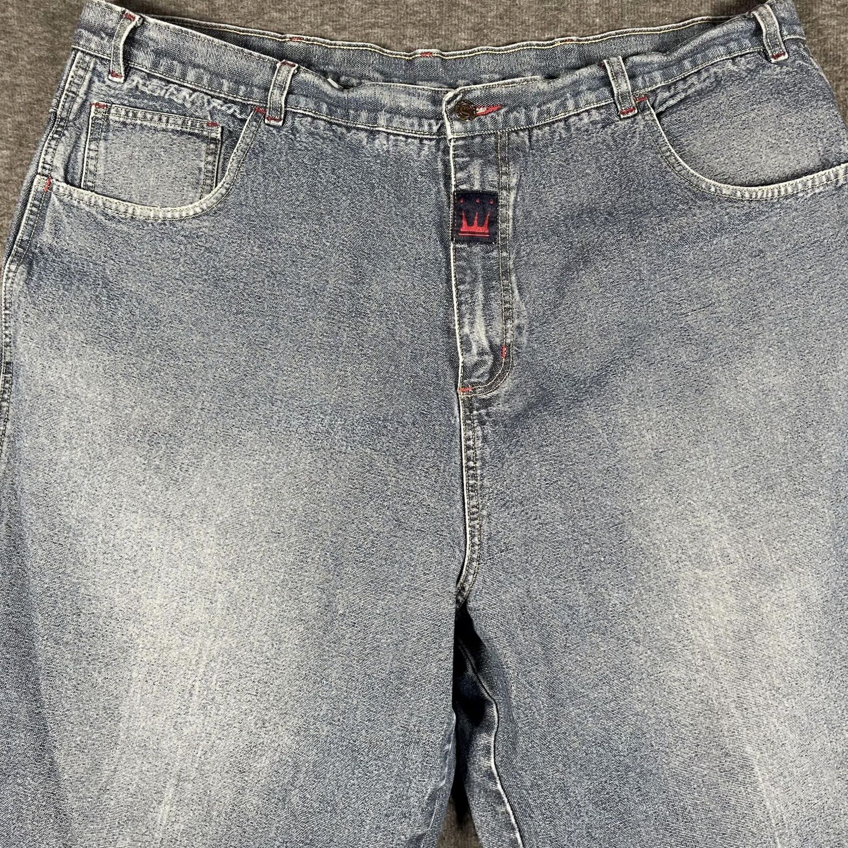 Denime VINTAGE Damani Dada Jeans Mens 44 43x30 Big & Tall Wide-Leg Baggy Carpenter Hip Hop Denim Blue Women? (adjusted for context) Size US 44 / EU 60 - 2 Thumbnail