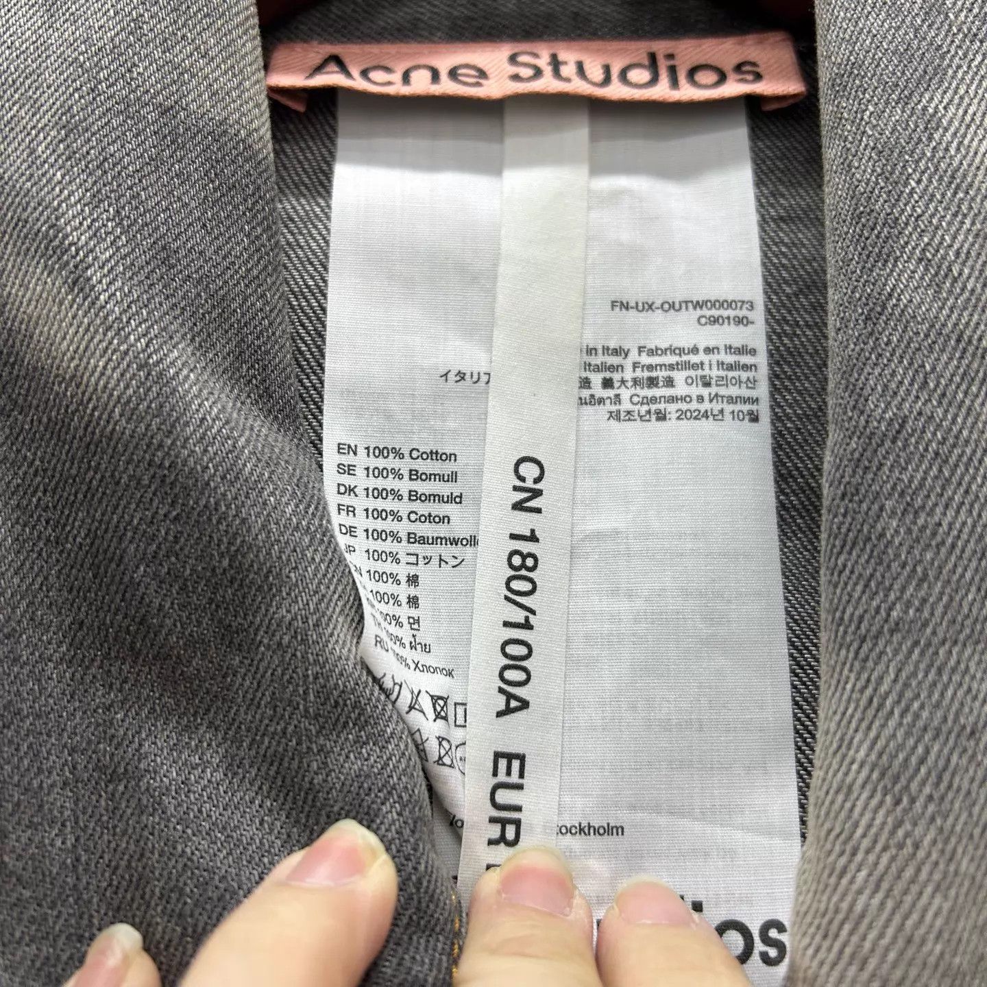 Acne Studios Acne Studios 99 New Retro Ink Splash Denim Jacket L Size US L / EU 52-54 / 3 - 4 Thumbnail
