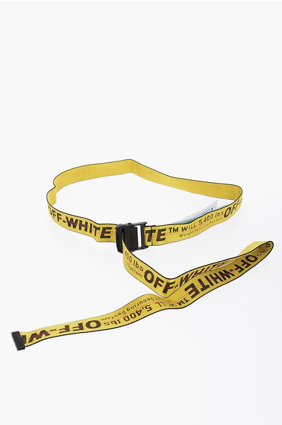 Off-White o1y0225 Size : OS / Logo Fabric Belt in Yellow/Black Size ONE SIZE - 2 Thumbnail