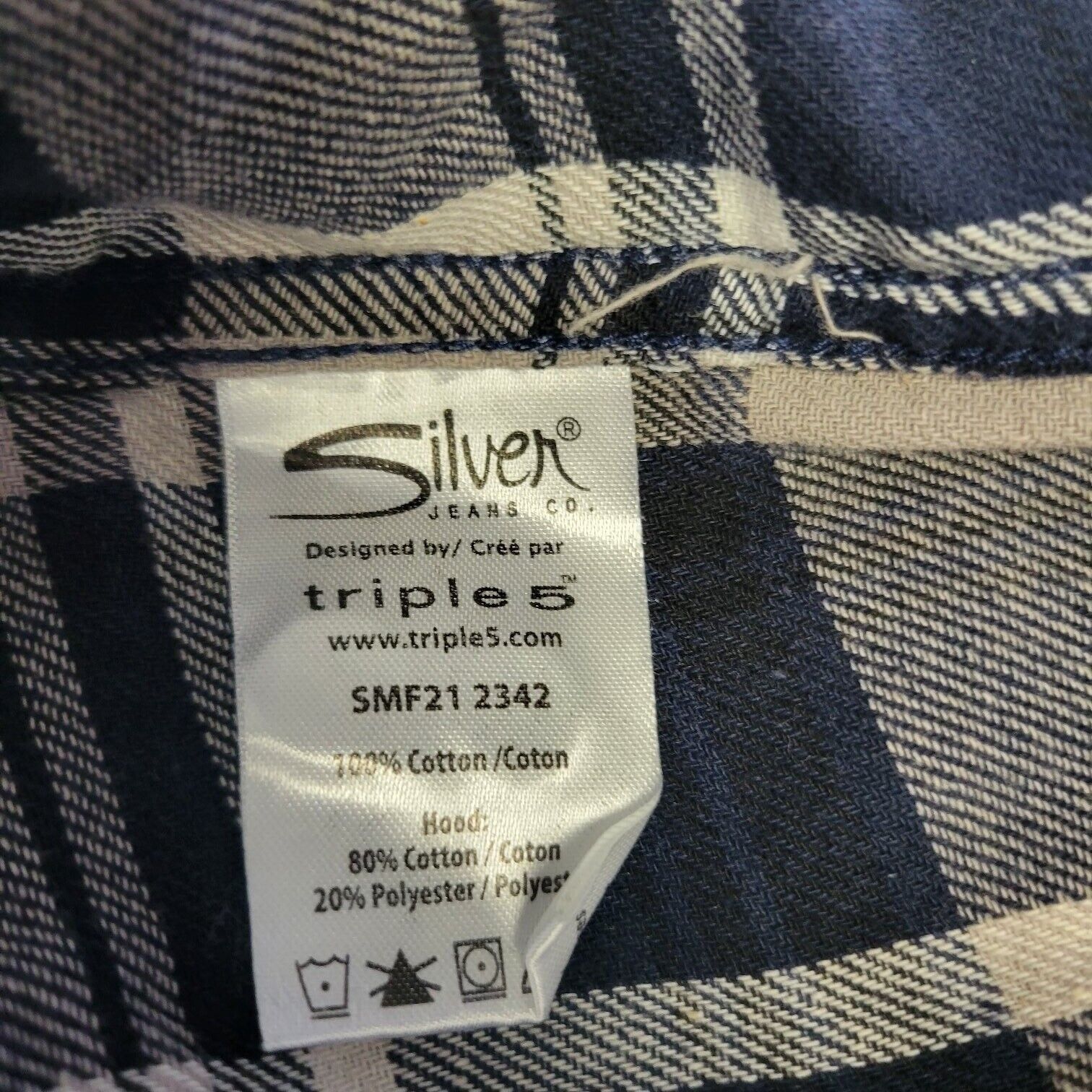 Silver Jeans Co. Silver Jeans Plaid Hoodie Long Sleeve Shirt Men's. Size Lar Size US L / EU 52-54 / 3 - 5 Thumbnail