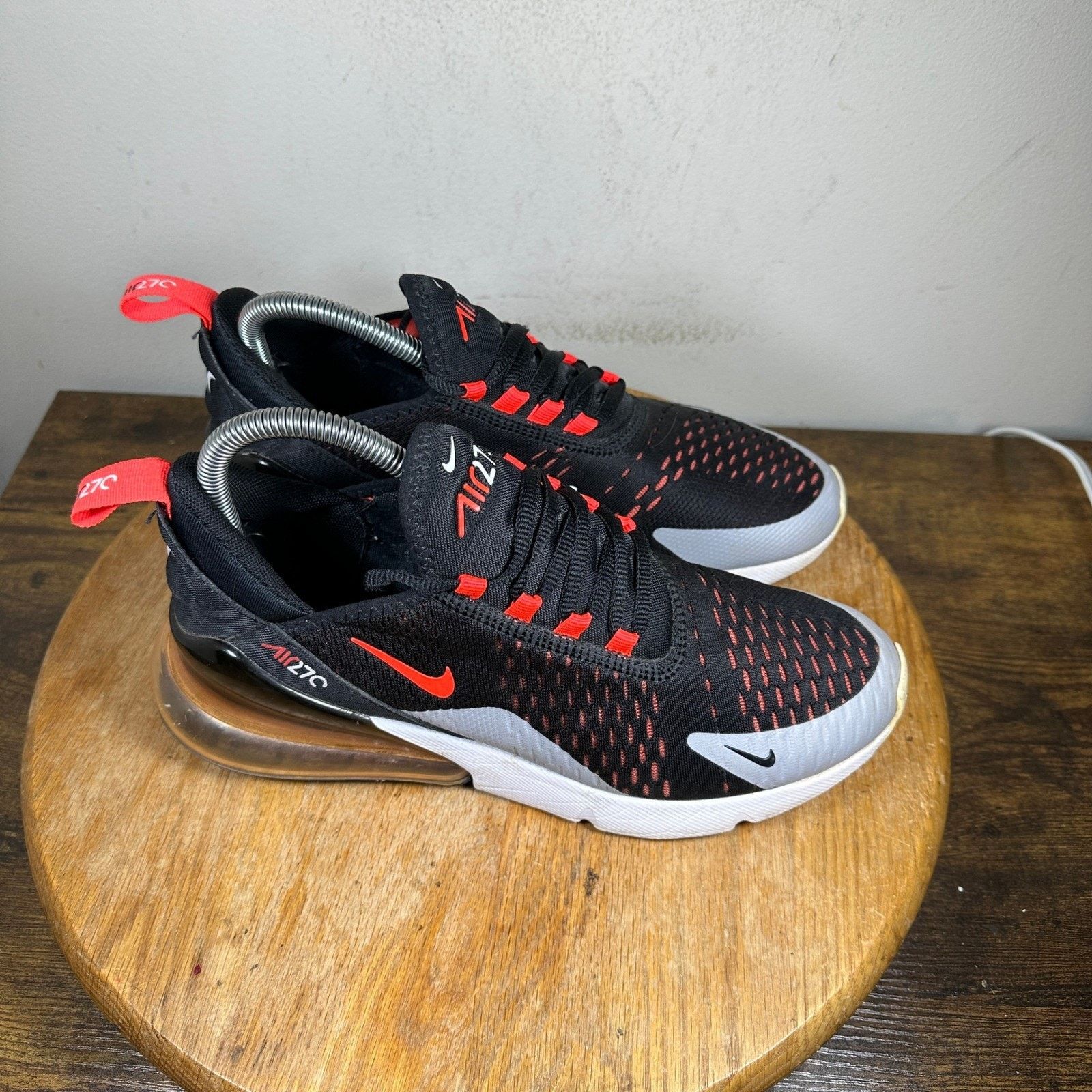 Nike Air Max 270 Black Grey Men's Shoes Size 7 AH8050-015