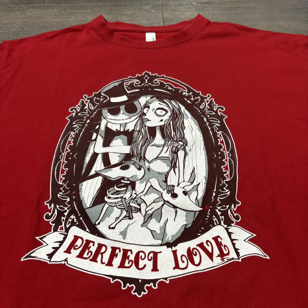 Disney nightmare before Christmas perfect love t shirt L 00s Size US L / EU 52-54 / 3 - 2 Thumbnail