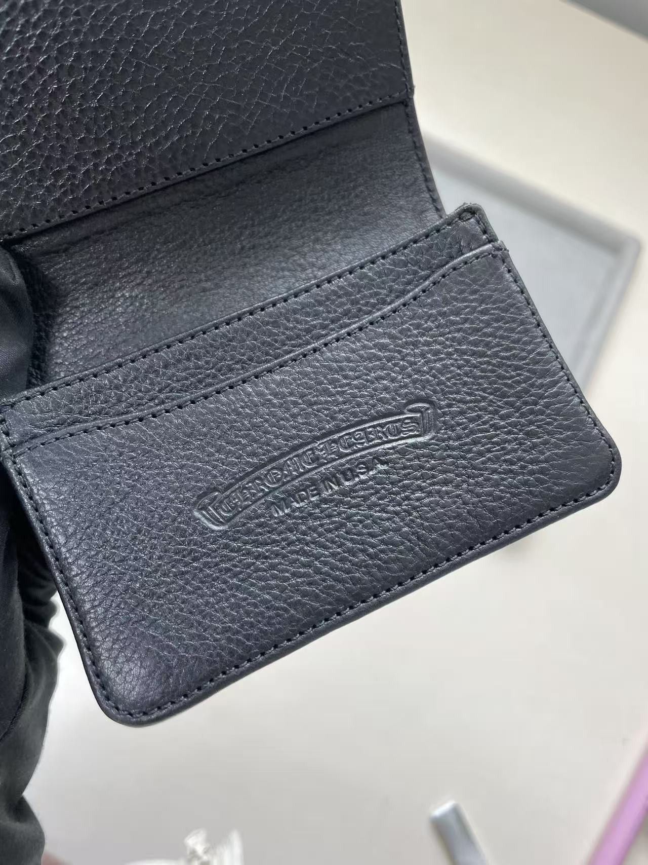 Chrome Hearts Chrome Hearts Black Silver Scroll Folded Cardholder Size ONE SIZE - 5 Thumbnail