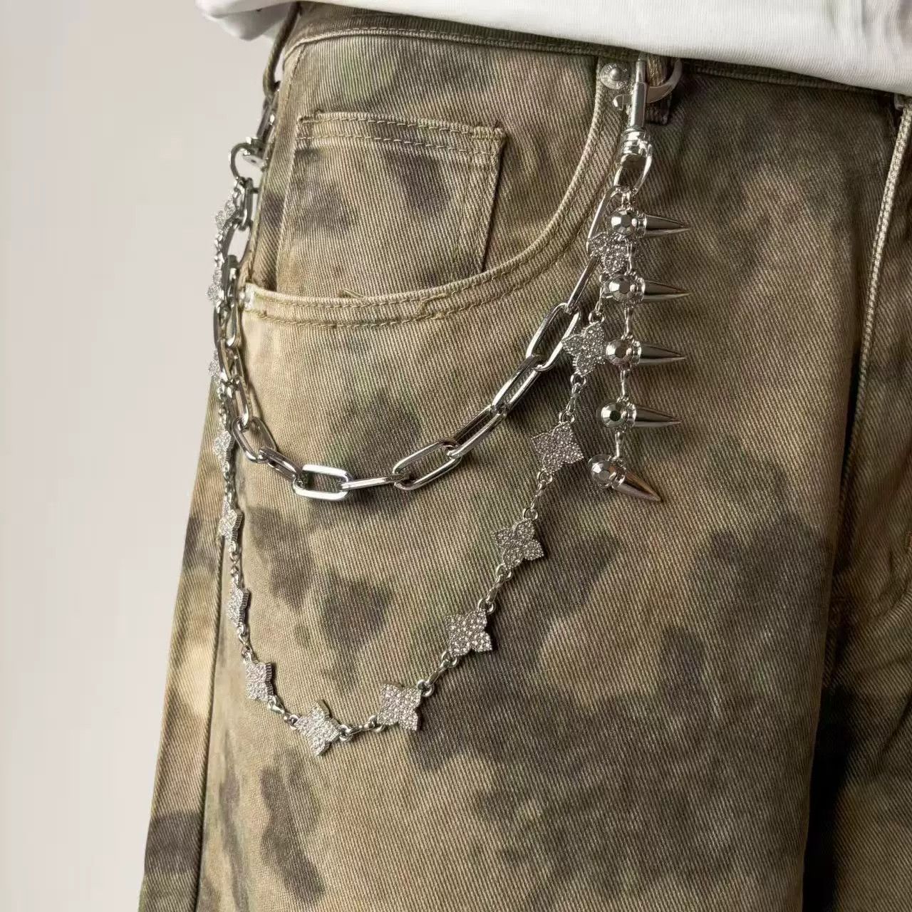 Vintage Retro hip-hop punk style jeans waist chain Size ONE SIZE - 1 Thumbnail
