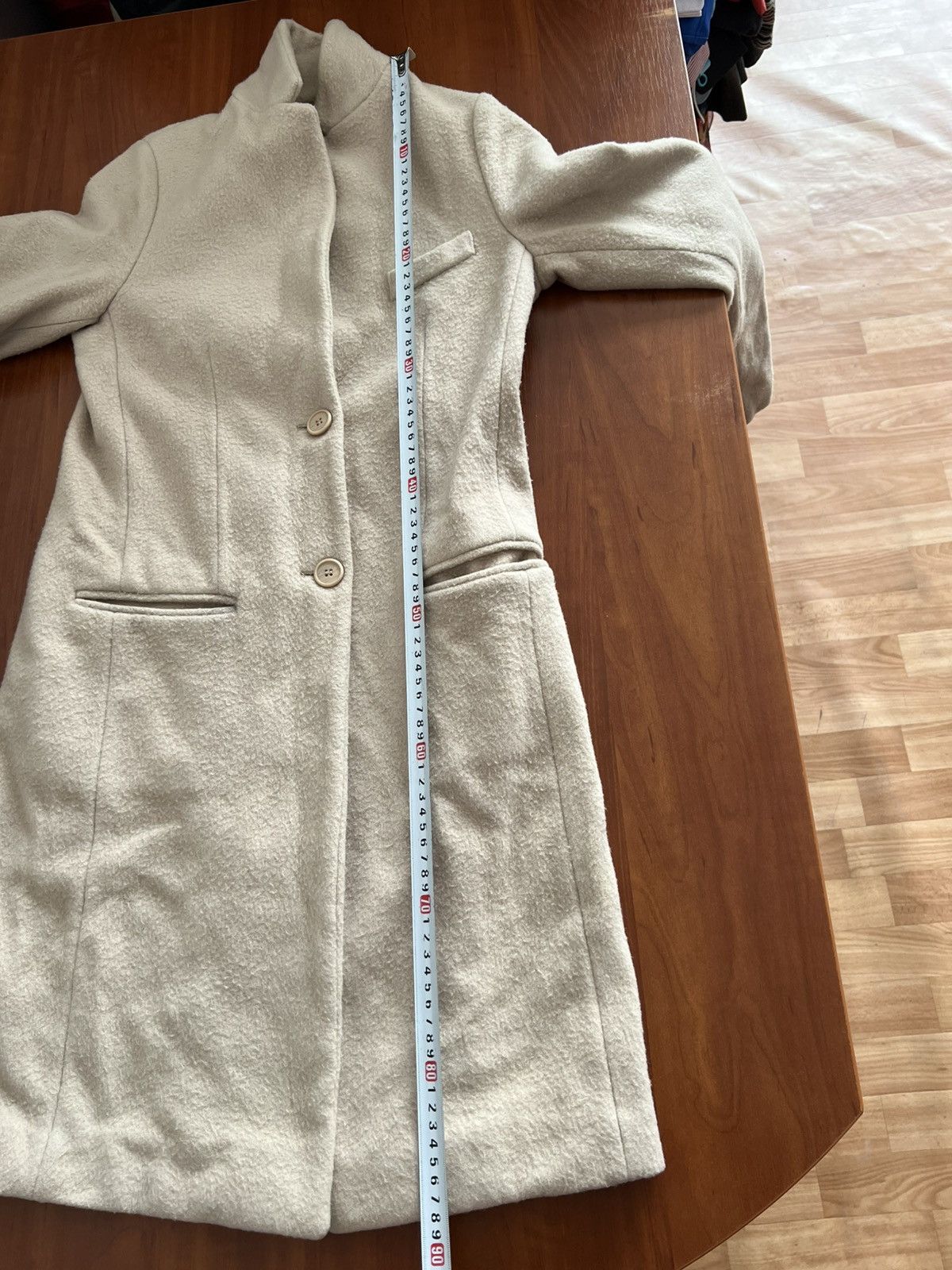 Falcone FALCONERI MADE IN ITALY CREAM WOMEN WOOL LUXURY COAT SIZE XS Size XS / US 0-2 / IT 36-38 - 20 Thumbnail