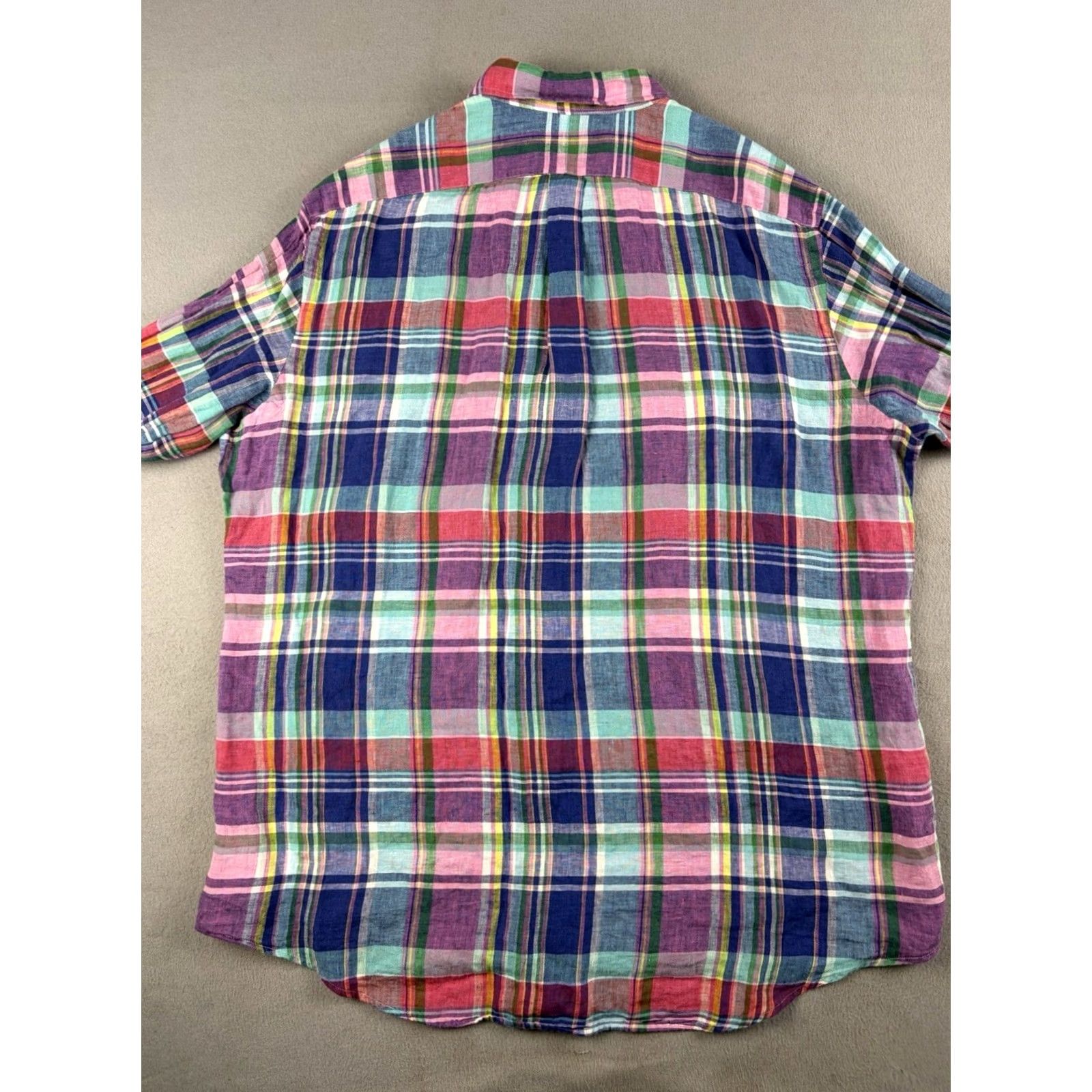 Polo Ralph Lauren Polo Ralph Lauren Shirt Men XL Multicolor Plaid Linen Button Down Pony Size US XL / EU 56 / 4 - 6 Thumbnail