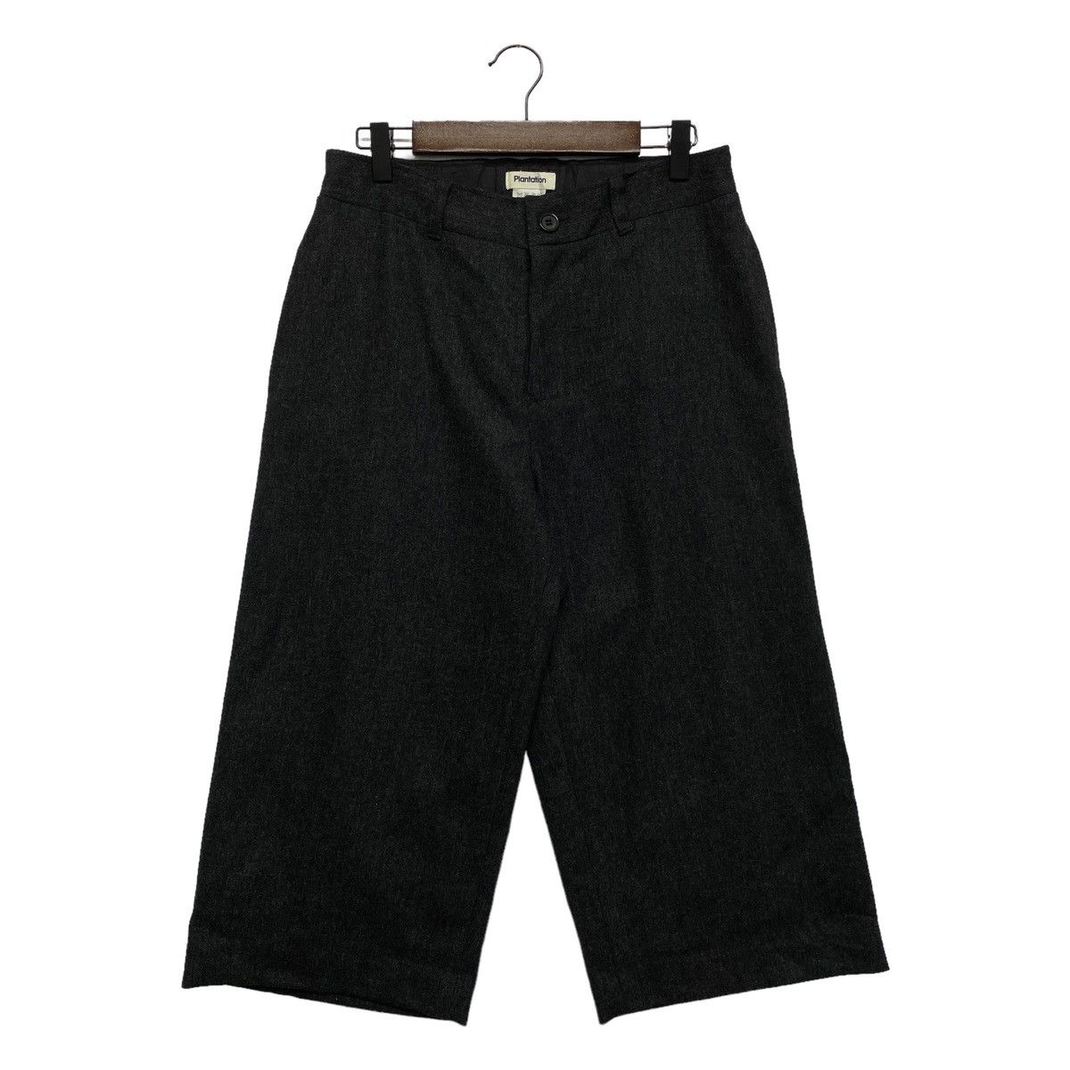 Issey Miyake Plantation Issey Miyake Wool Blend Wide Leg Cropped Pants Size 28" / US 6 / IT 42 - 3 Thumbnail