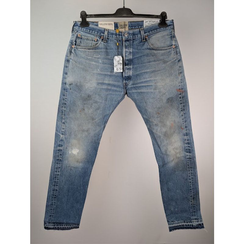 Gallery Dept. o1rshd1 Levi's 501 Reconstructed Denim Jeans in Indigo Blue Size US 35 - 1 Thumbnail