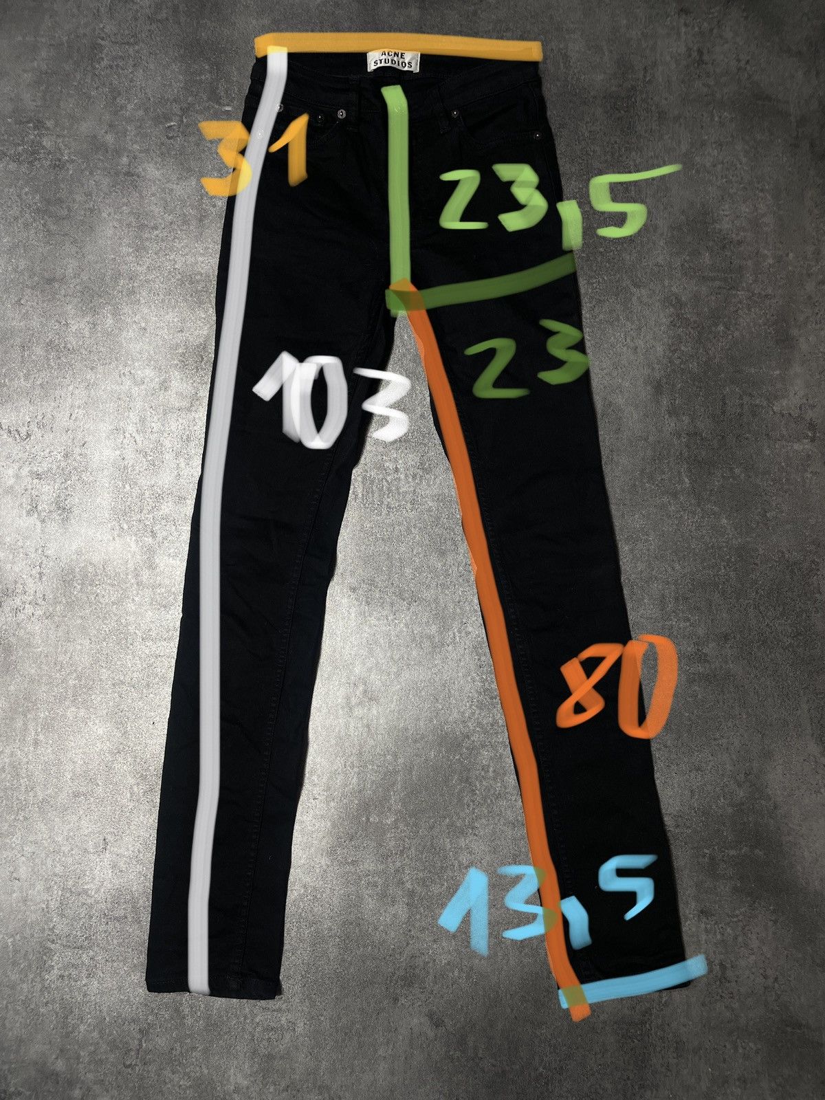Acne Studios 🔥Offers🔥Acne Studios Luxury Pants Streetwear Hype Denim Size US 27 - 14 Thumbnail