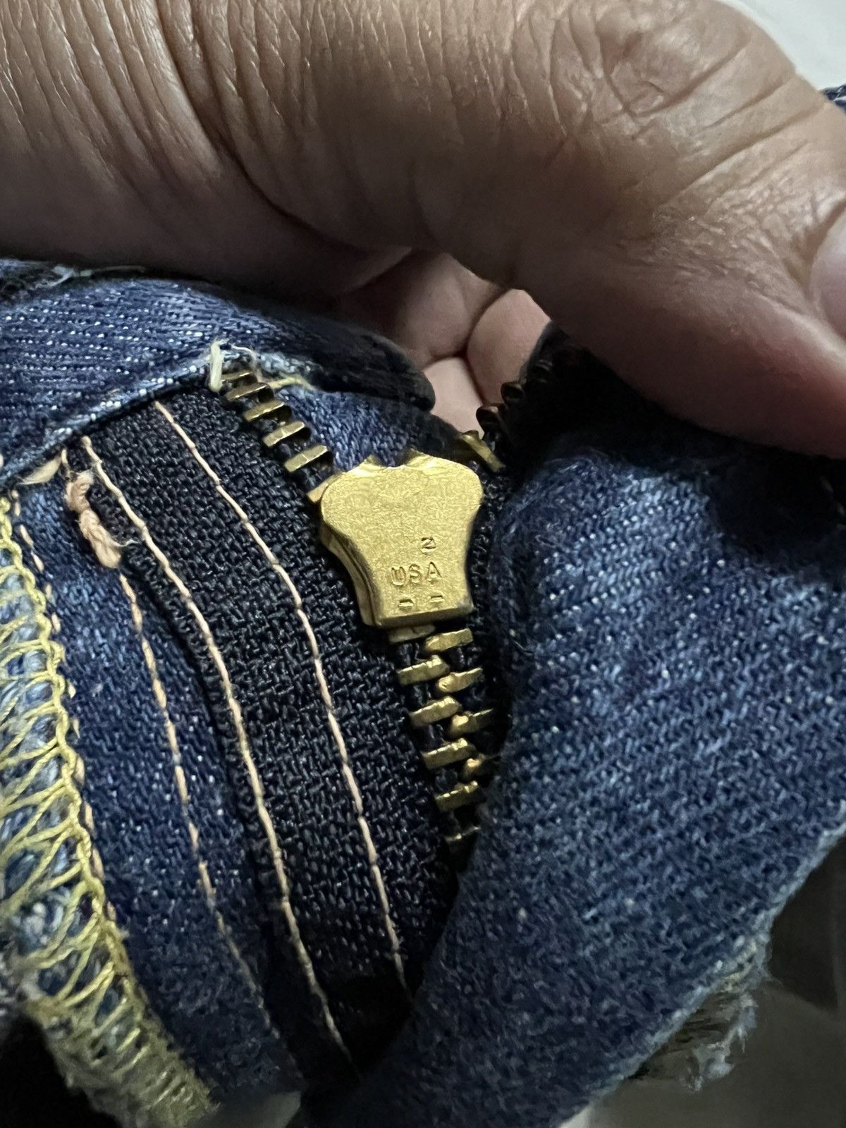 Japanese Brand 80’s H.R Market Blue Blue Japan Selvedge Jean Size US 31 - 14 Thumbnail
