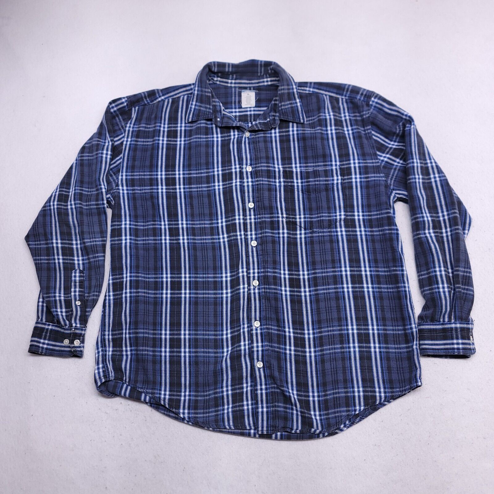 Old Navy Old Navy Tartan Flannel Shirt Mens Size Extra Large XL Blue Size US XL / EU 56 / 4 - 2 Thumbnail