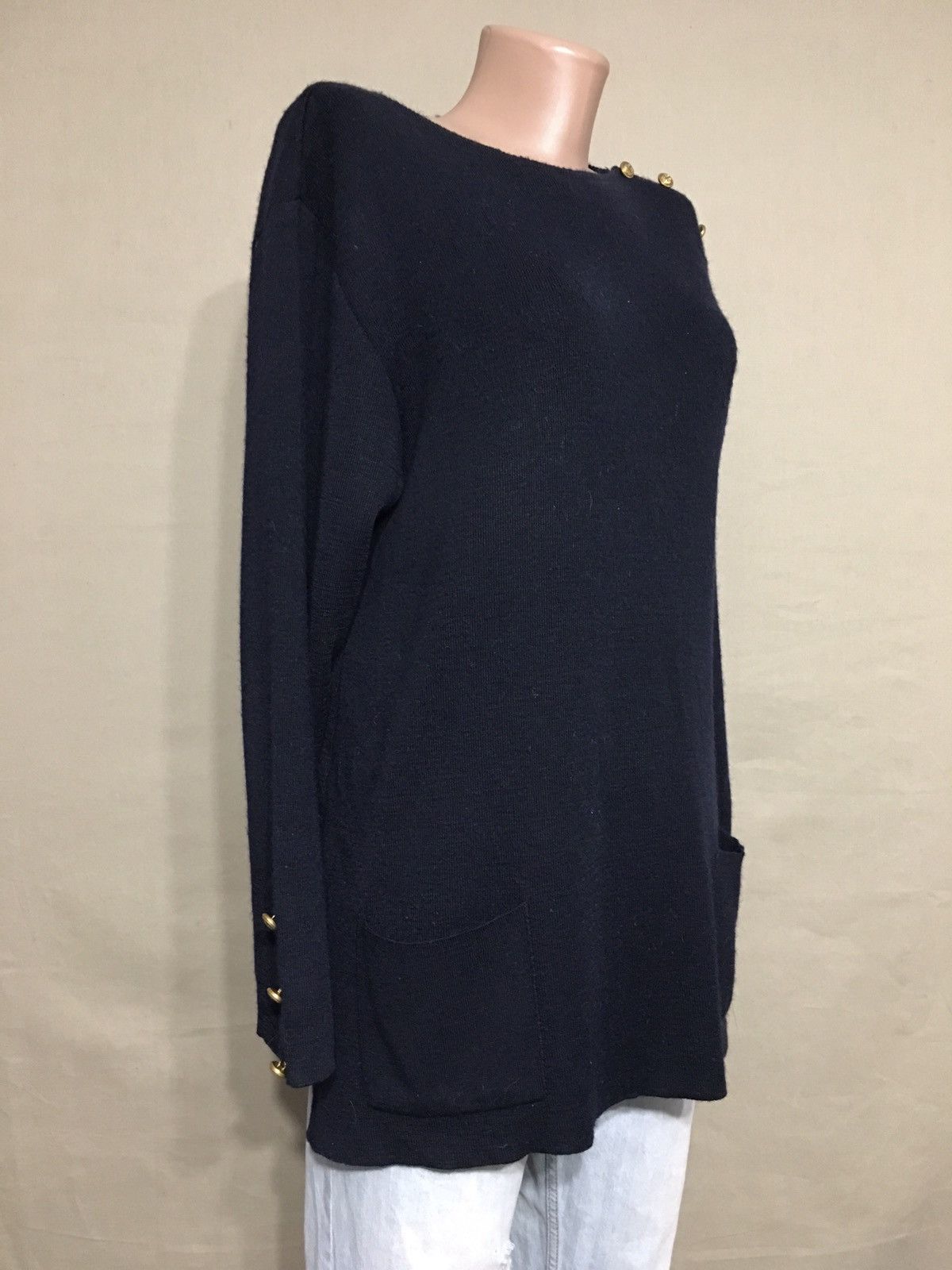 Saint James Saint James France Dark Navy Blue Wool Sweater Size L / US 10 / IT 46 - 3 Thumbnail
