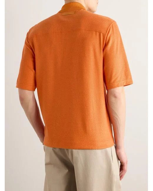 Ermenegildo Zegna o1s1rm0225 RUD313A7 Polo Shirt in Orange Size US M / EU 48-50 / 2 - 4 Thumbnail