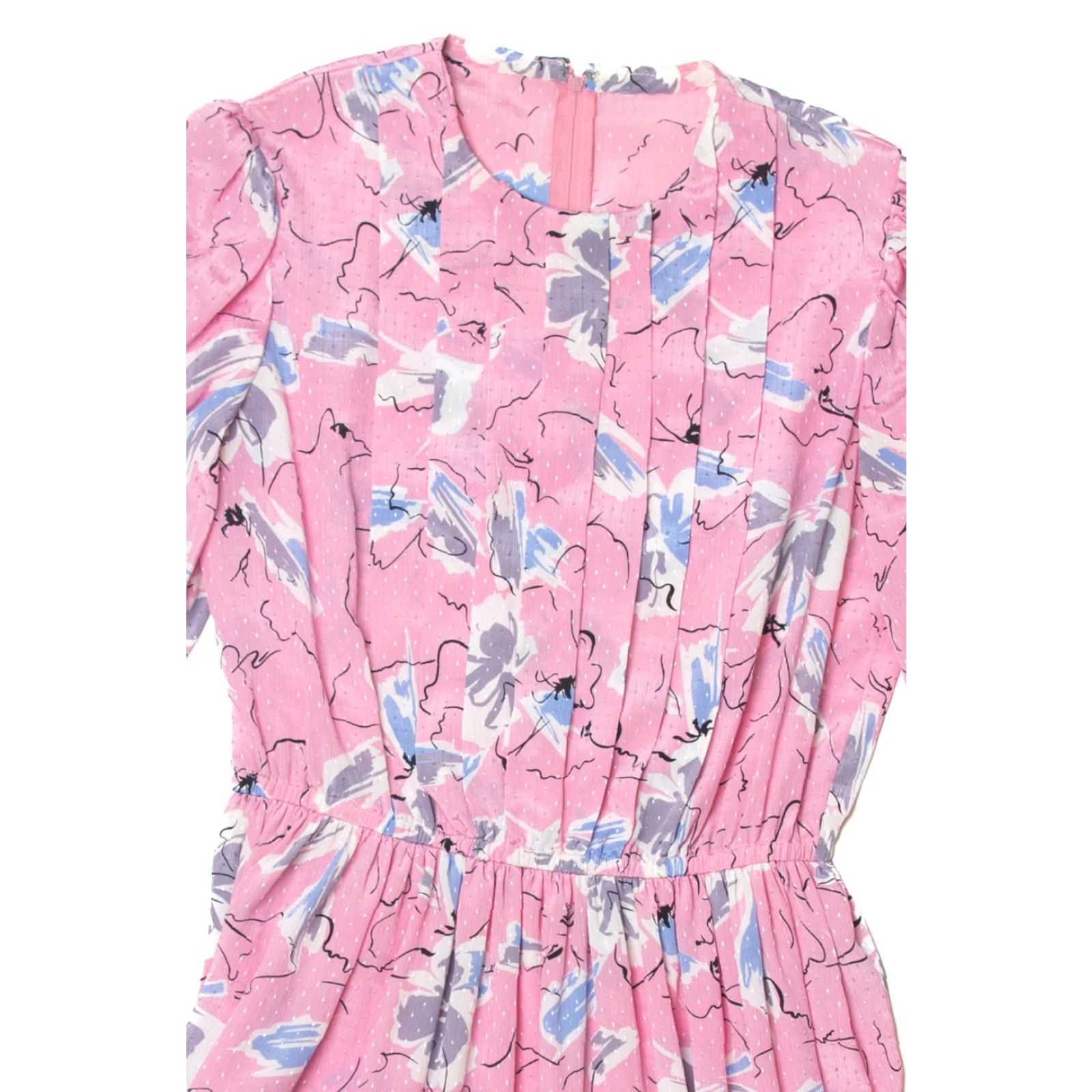 Pinko VINTAGE Pink Floral Pattern Dress Medium Pink Womens Size M / US 6-8 / IT 42-44 - 2 Thumbnail