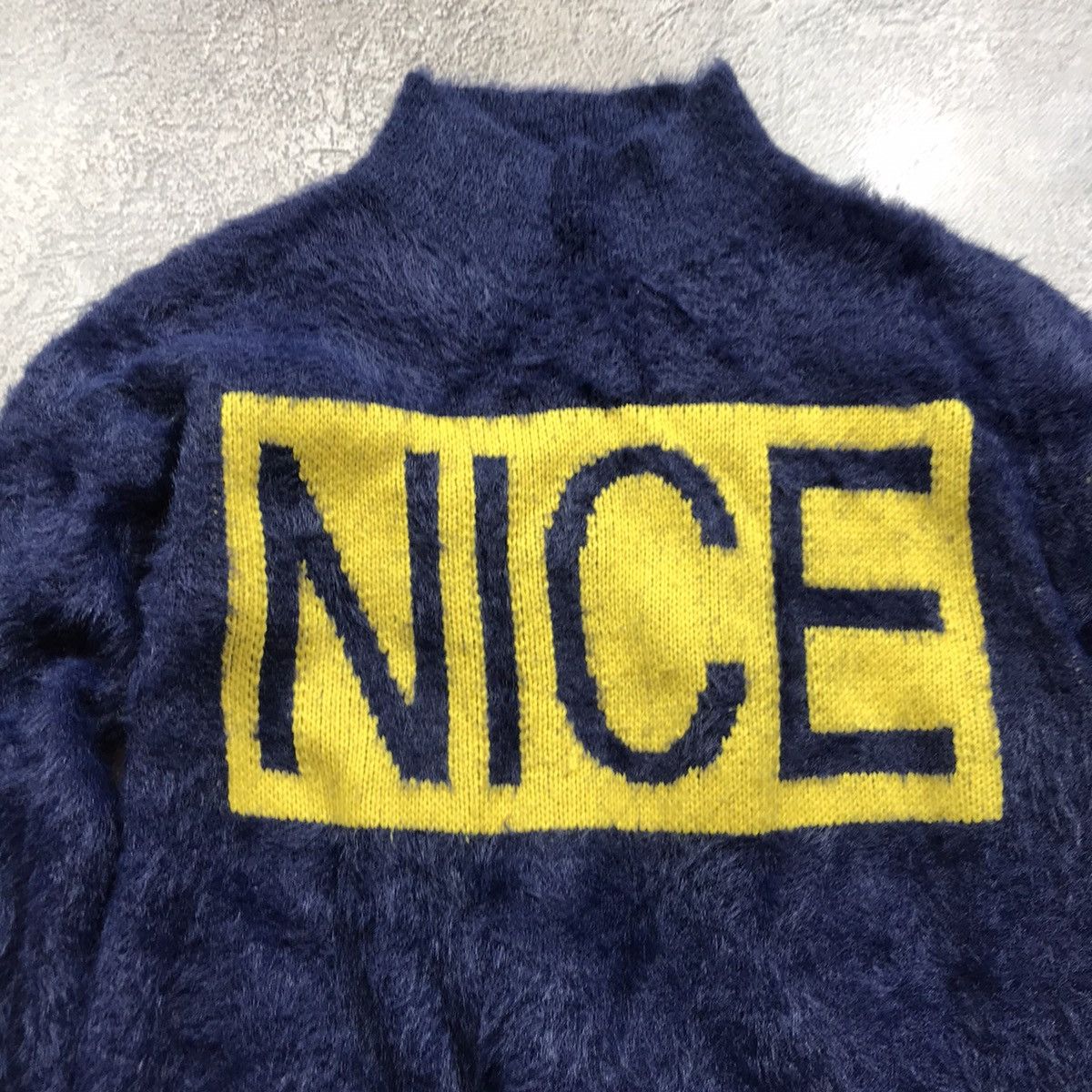 Vintage Vintage 90s NICE Mohair Knit Sweater Oversized Grunge Logo S Size S / US 4 / IT 40 - 2 Thumbnail