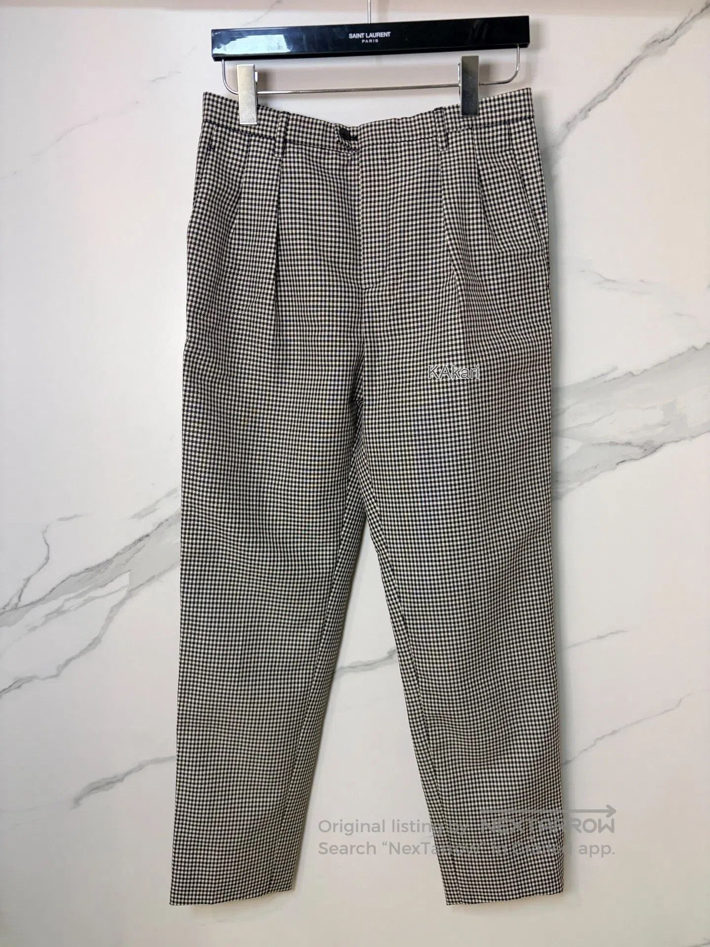 Saint Laurent Paris Saint Laurent 22SS Houndstooth Tailored Pants. Size US 30 / EU 46 - 1 Thumbnail
