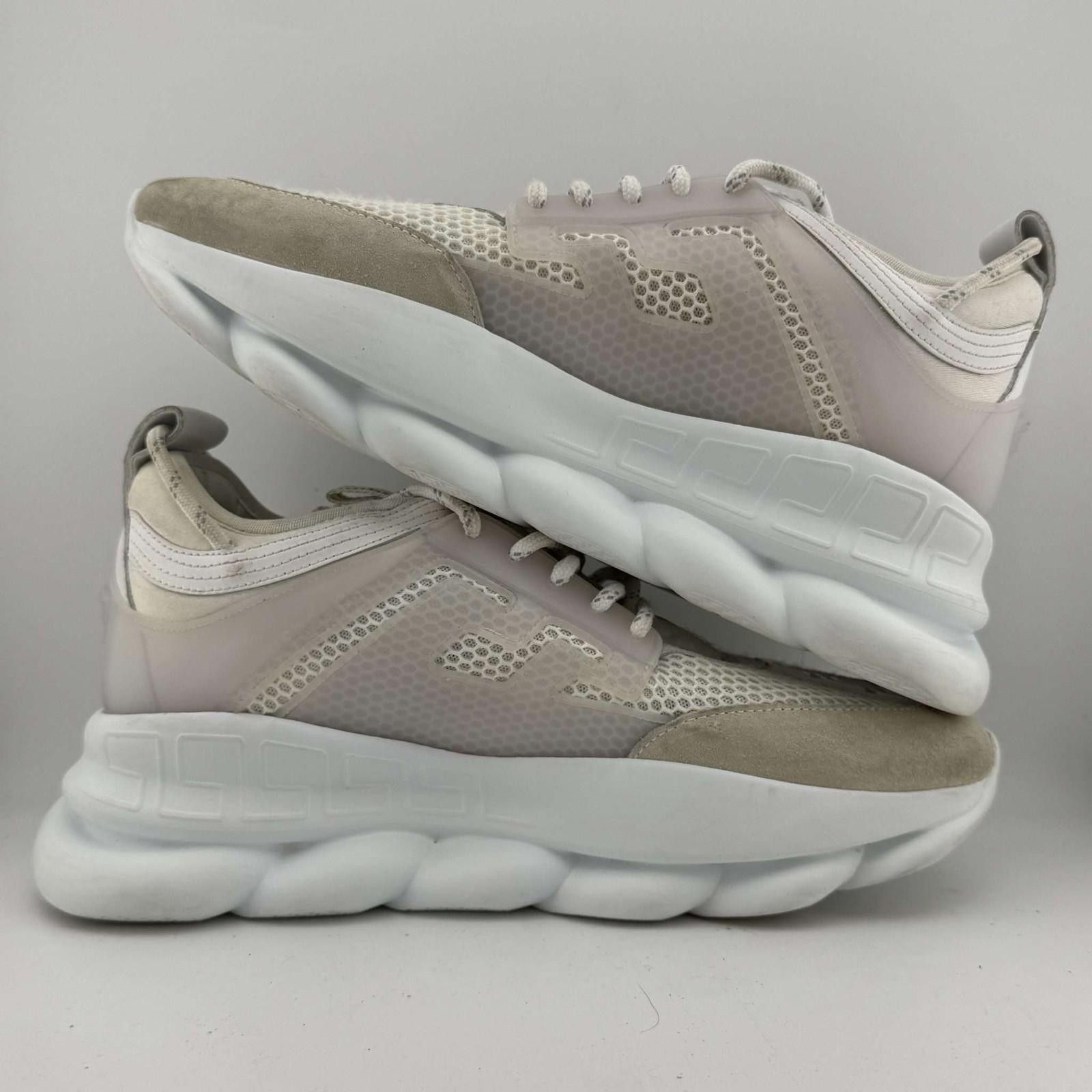 Versace Versace Chain Reaction White Rubber Suede 43.5EU No Insole Size US 10.5 / EU 43-44 - 7 Thumbnail