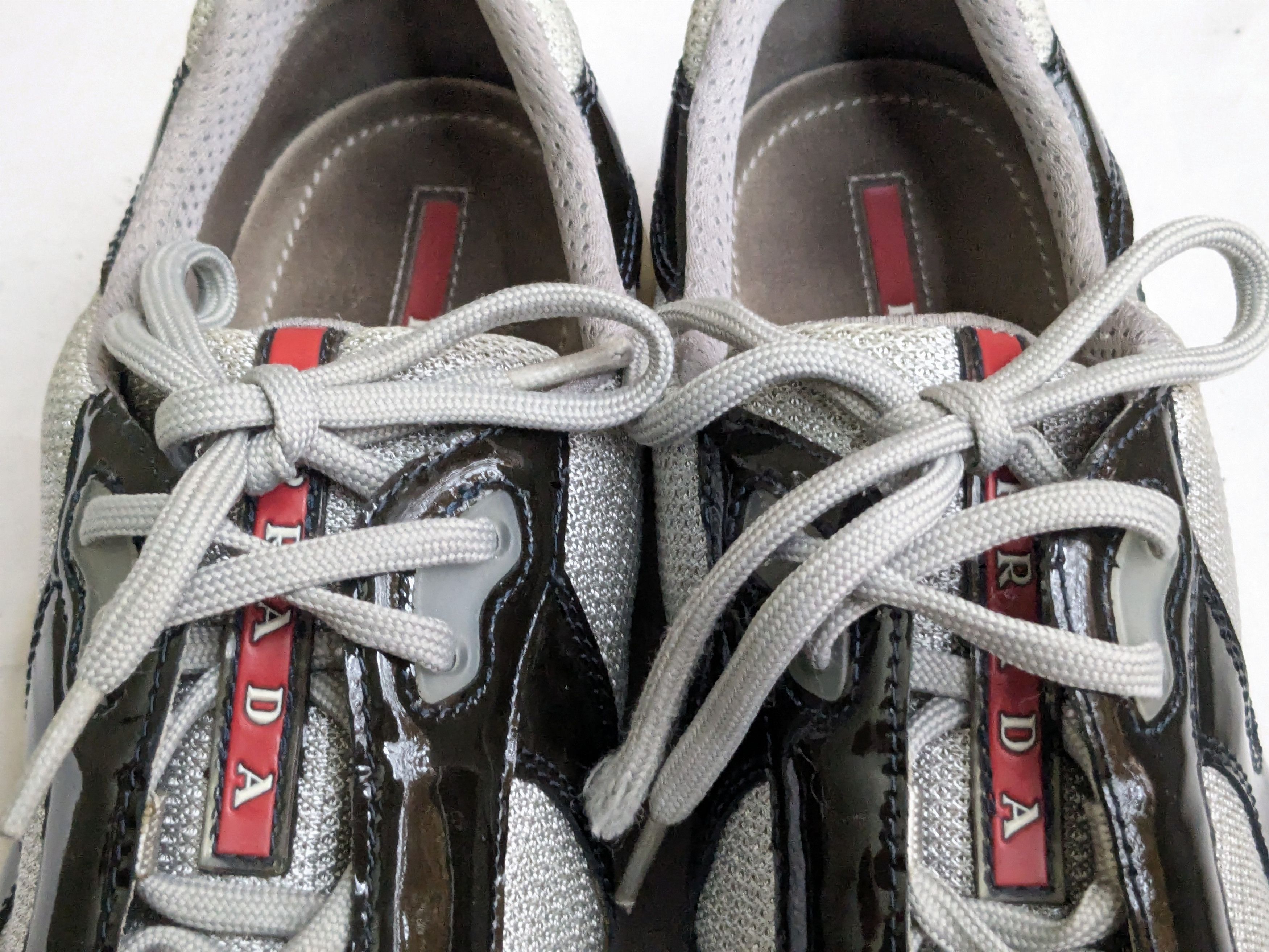 Prada Prada America's Cup Black Patent Leather 13 Silver Size US 13 / EU 46 - 4 Thumbnail