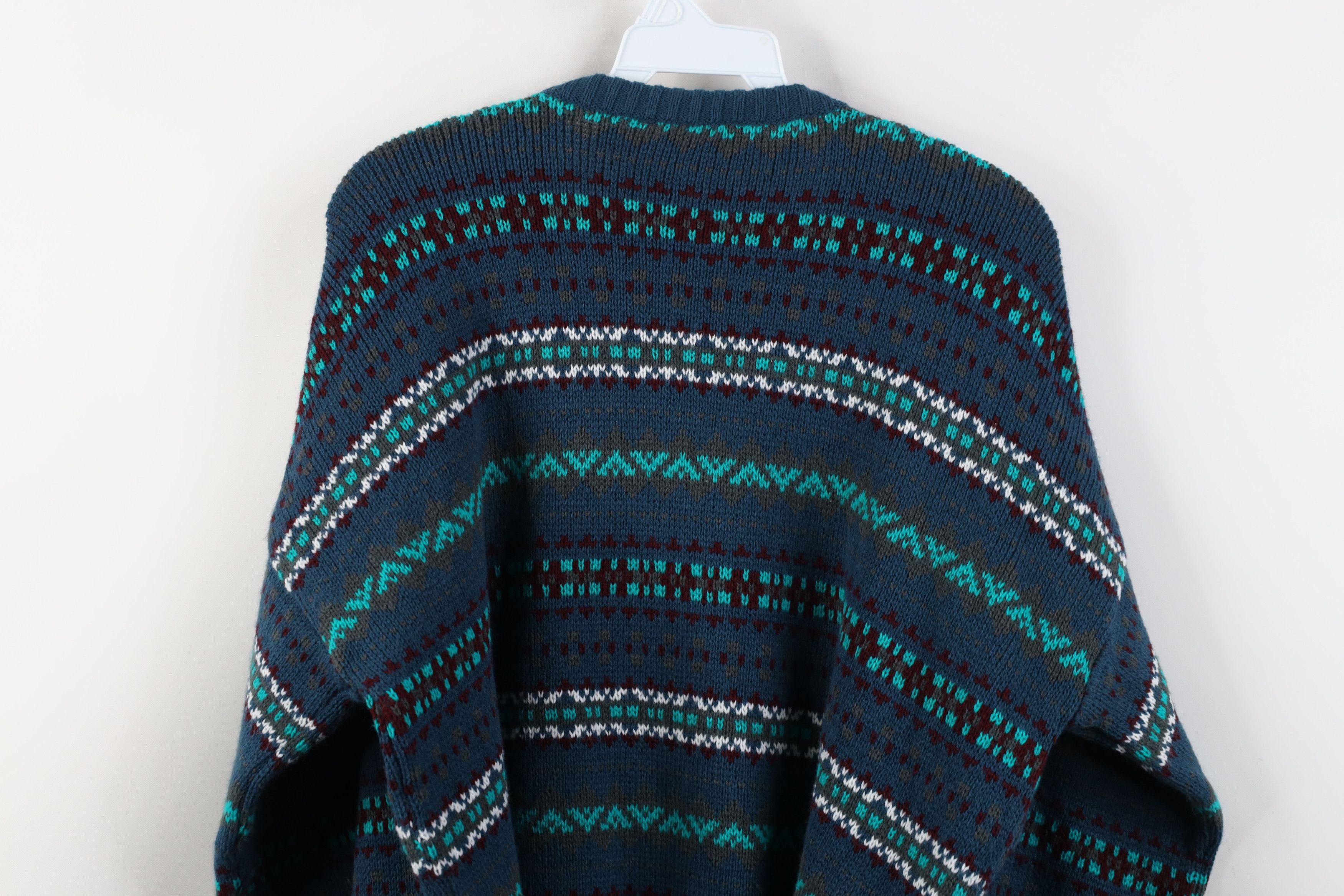 Vintage Vintage 90s Streetwear Fair Isle Crewneck Sweater Acrylic Size US L / EU 52-54 / 3 - 9 Thumbnail