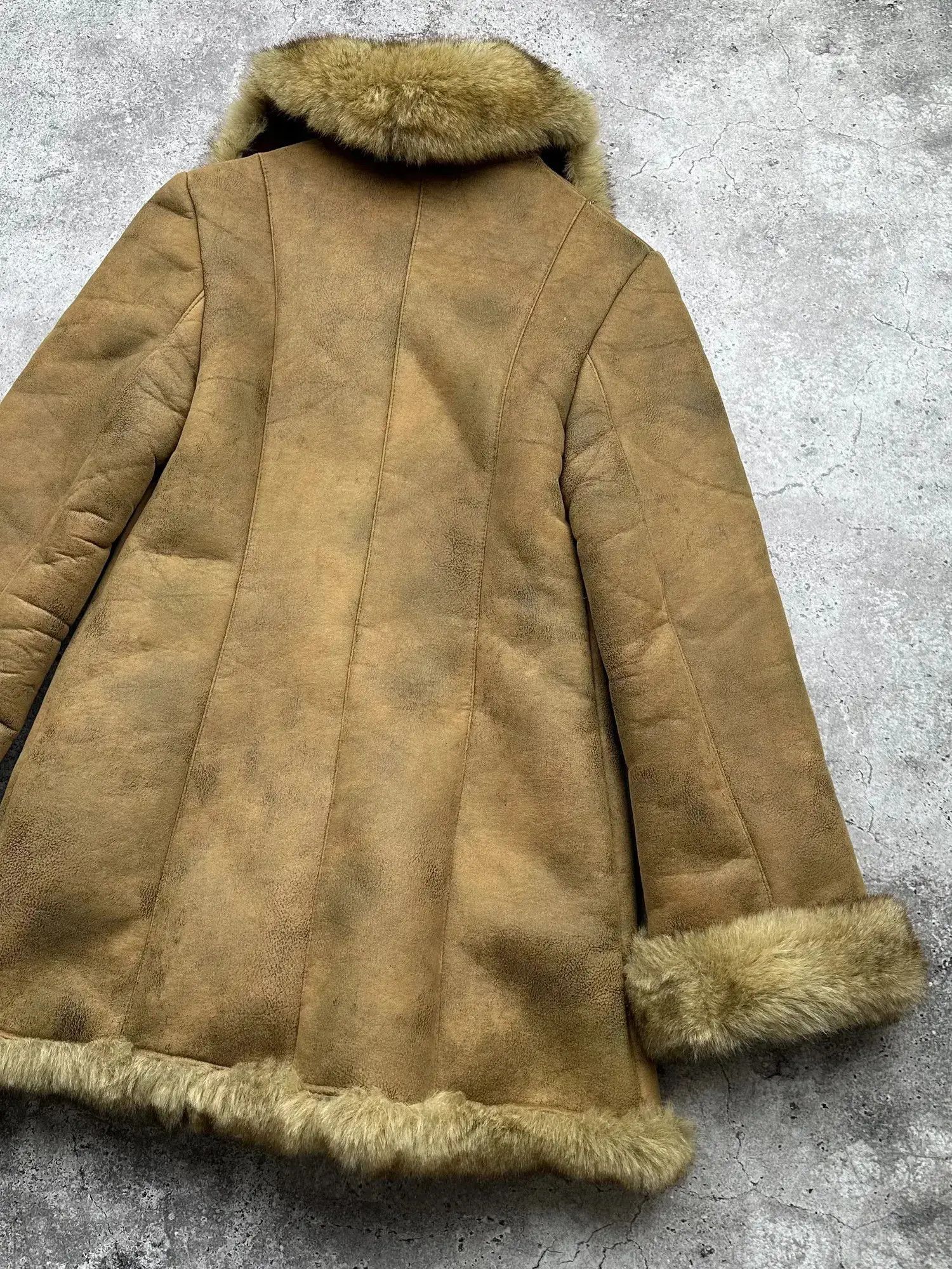 Vintage Vintage Faux Fur/Sheepskin Coat C95(V157) Size XS / US 0-2 / IT 36-38 - 7 Thumbnail