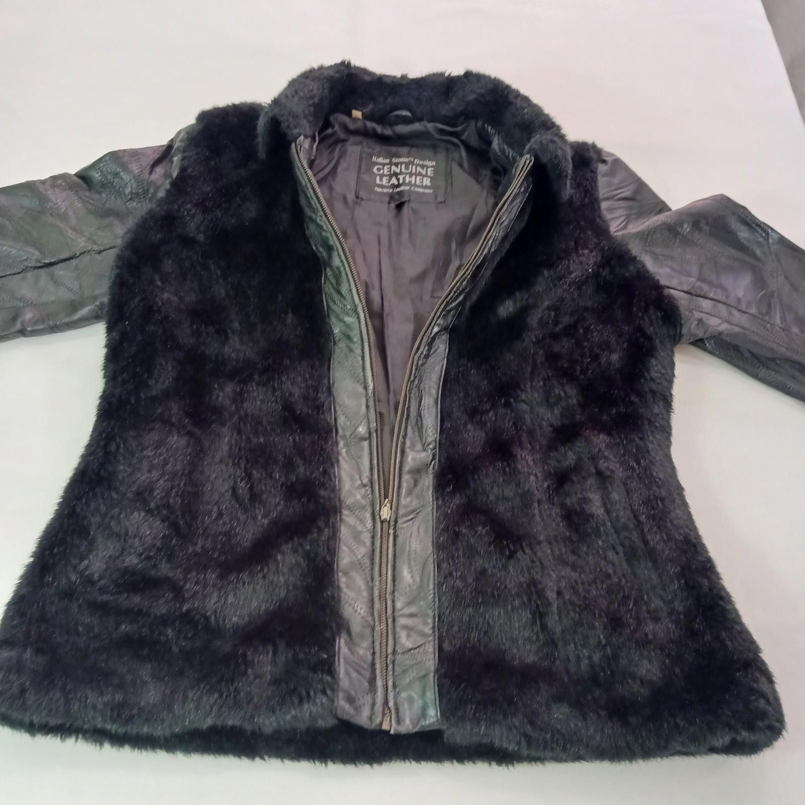Designer Lady Italian Stone Design Genuine Leather Full Zip Jacket M Size M / US 6-8 / IT 42-44 - 9 Thumbnail