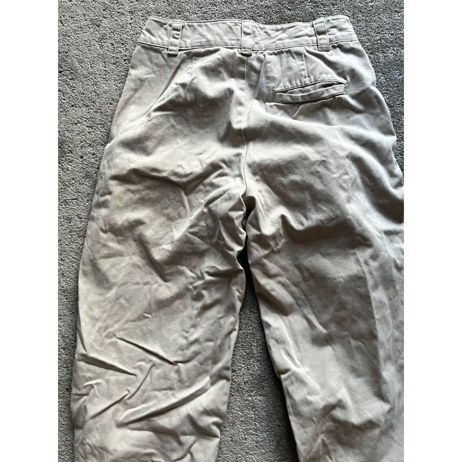 J.Crew J. Crew Classic Twill Chino Pants Women Size 4 Khaki Beige Wide-Leg Regular Fit 81391 Size 27" / US 4 / IT 40 - 4 Thumbnail