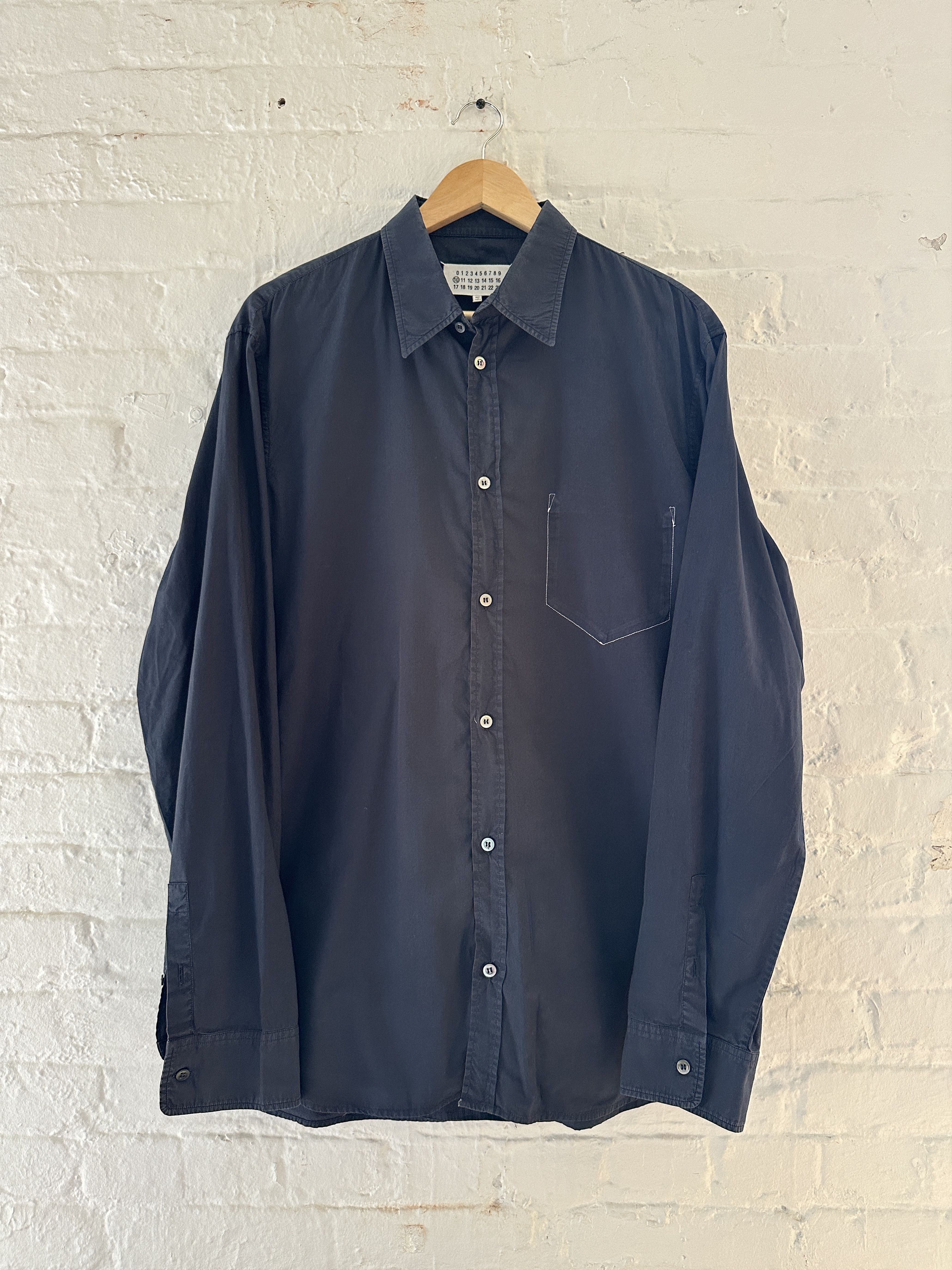 Maison Margiela Maison Margiela Contrast Stitch Pocket Button Up Shirt Size US L / EU 52-54 / 3 - 1 Thumbnail