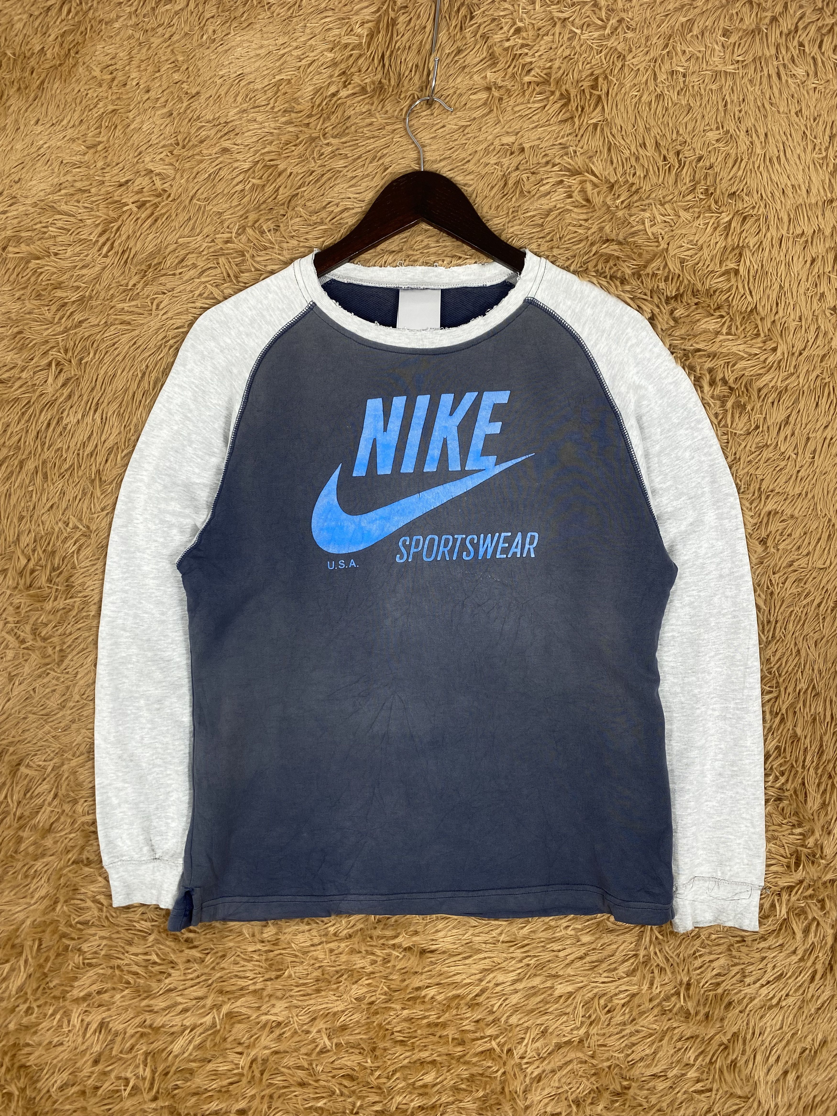 Nike Vintage Nike Big Logo Swoosh Sweatshirts PS0017 Size US S / EU 44-46 / 1 - 1 Thumbnail