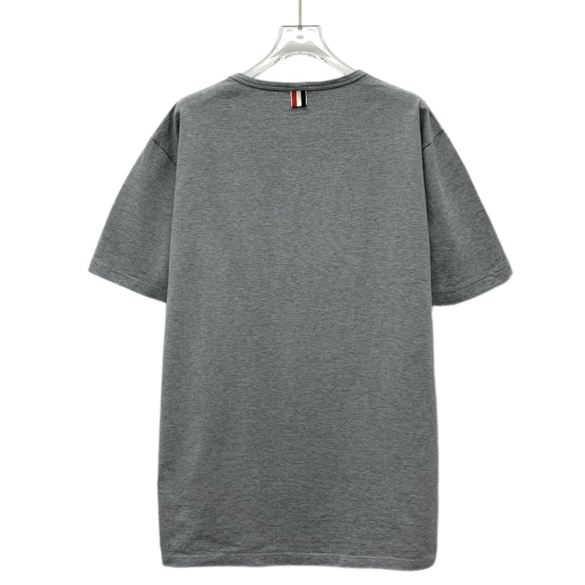 Thom Browne THOM BROWNE Gray Striped Cotton Short Sleeve T-Shirt Size US XL / EU 56 / 4 - 2 Thumbnail