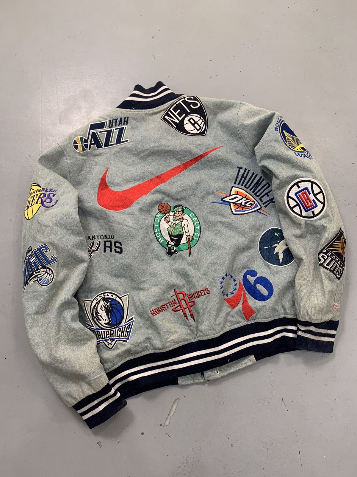 Nike × Supreme Vintage nike supreme nba patchwork bomber jacket Size US M / EU 48-50 / 2 - 2 Thumbnail