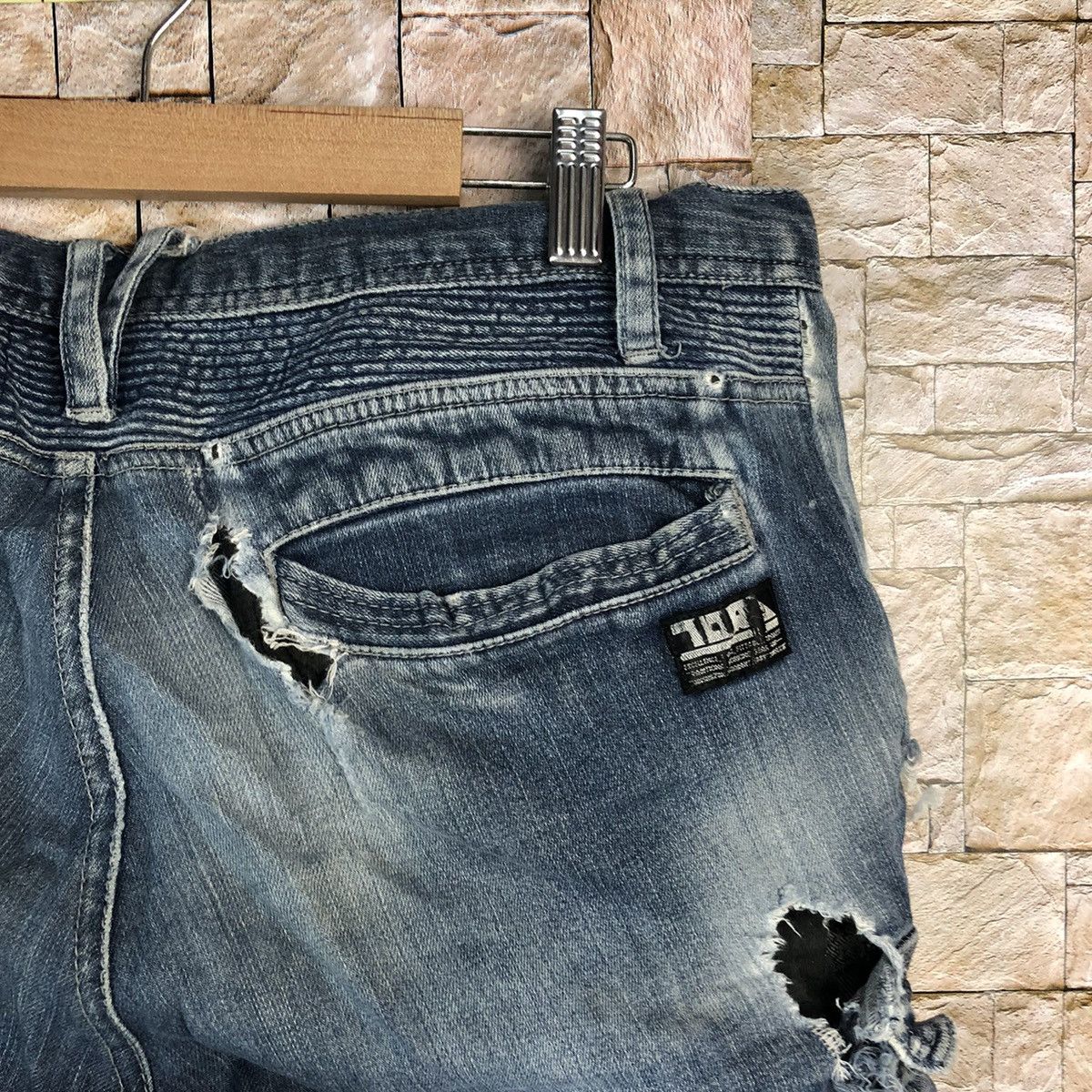 Japanese Brand Tora ripped Denim utility tactical distressed Pants #A959 Size US 33 - 22 Thumbnail