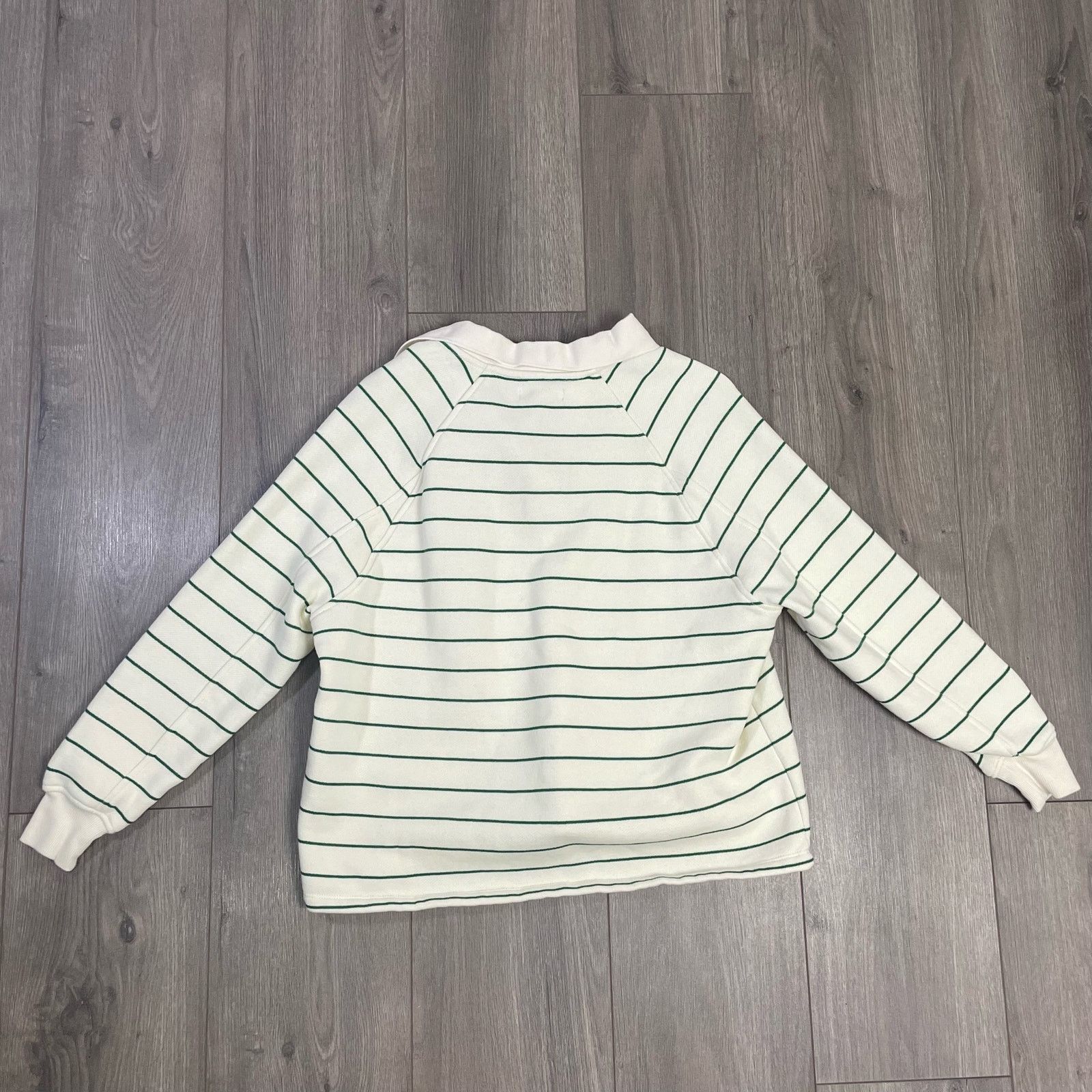 Madewell Madewell Betterterry Polo Striped Sweatshirt US Women's XS Size XS / US 0-2 / IT 36-38 - 4 Thumbnail