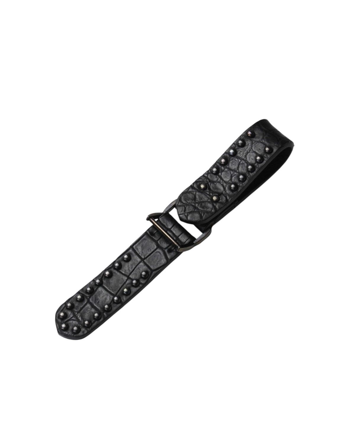Vintage 2009 SKULL BLACK CROCODILE EMBOSSED LEATHER KEYHOLDER Size ONE SIZE - 4 Thumbnail