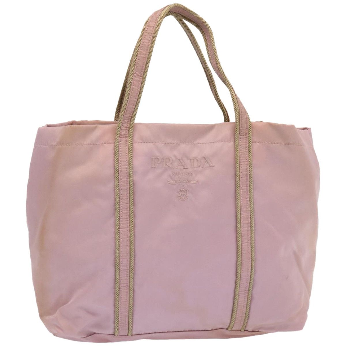 Nappa Antique Pink Synthetic Handbag (Pre-Owned)