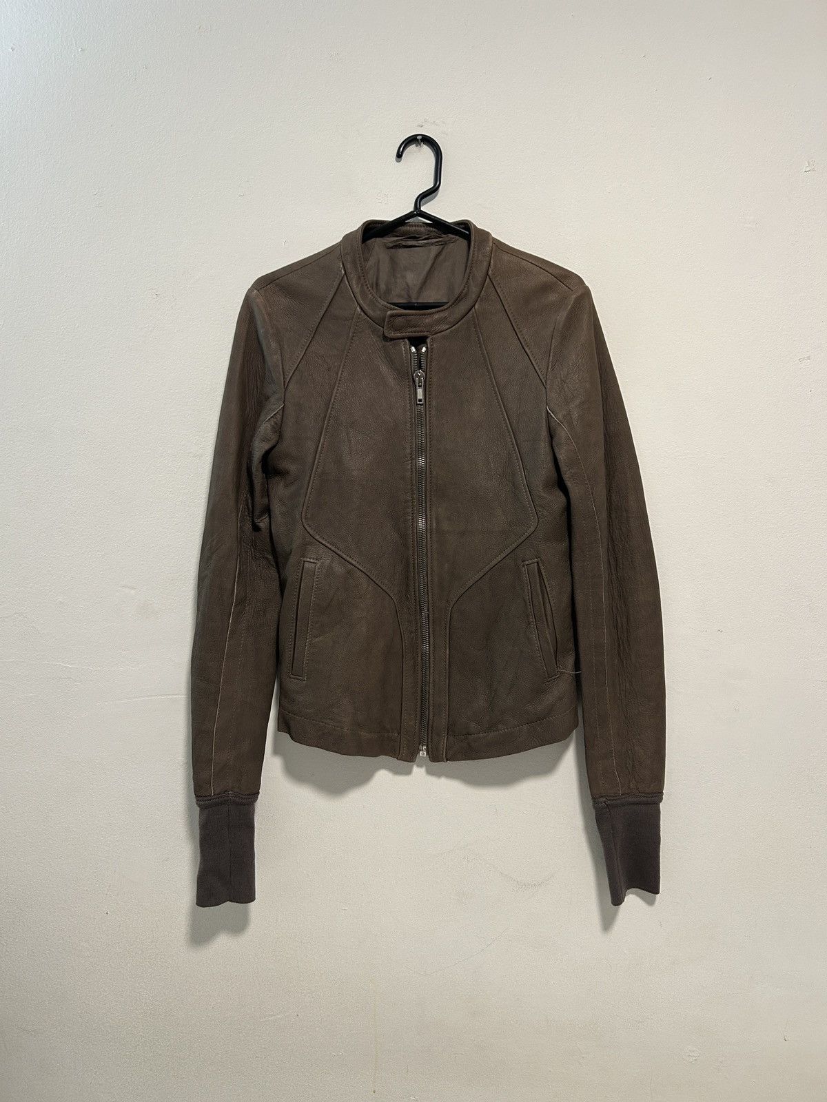 Rick Owens FW06 DUSTULATOR INTARSIA LAMB LEATHER JACKET Size US S / EU 44-46 / 1 - 1 Thumbnail