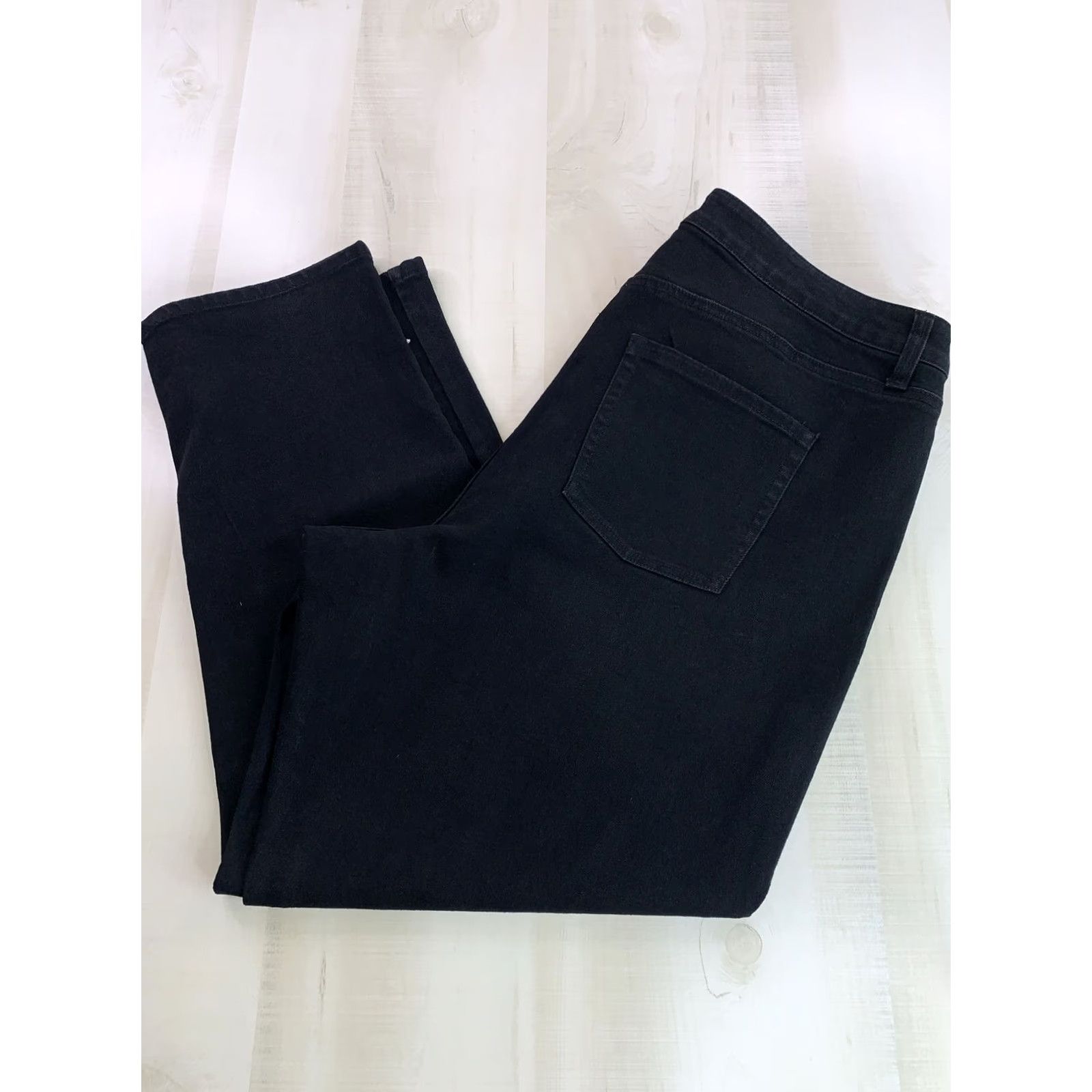 Vintage Intempo Womens Rhinestone Black Stretch Skinny Jeans Size 20-12316 Den... Size 42" / US 20 - 3 Thumbnail